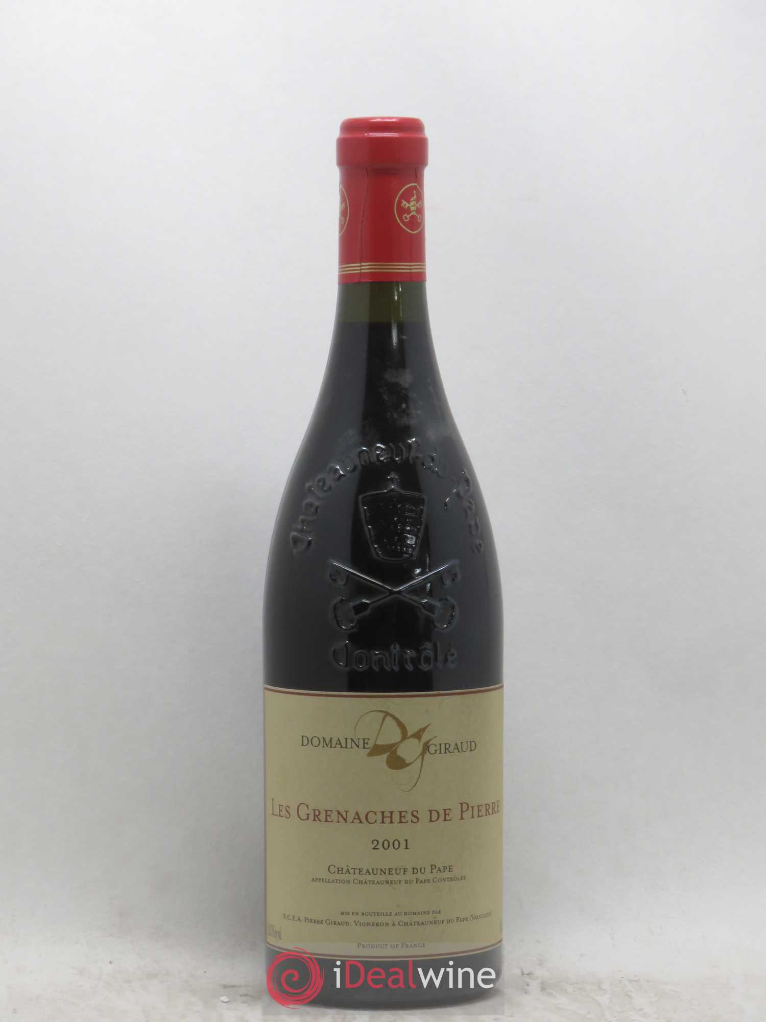 Châteauneuf-du-Pape Les Grenaches De Pierre Giraud (Domaine) 2001 - Lot de 1 bouteille - 0