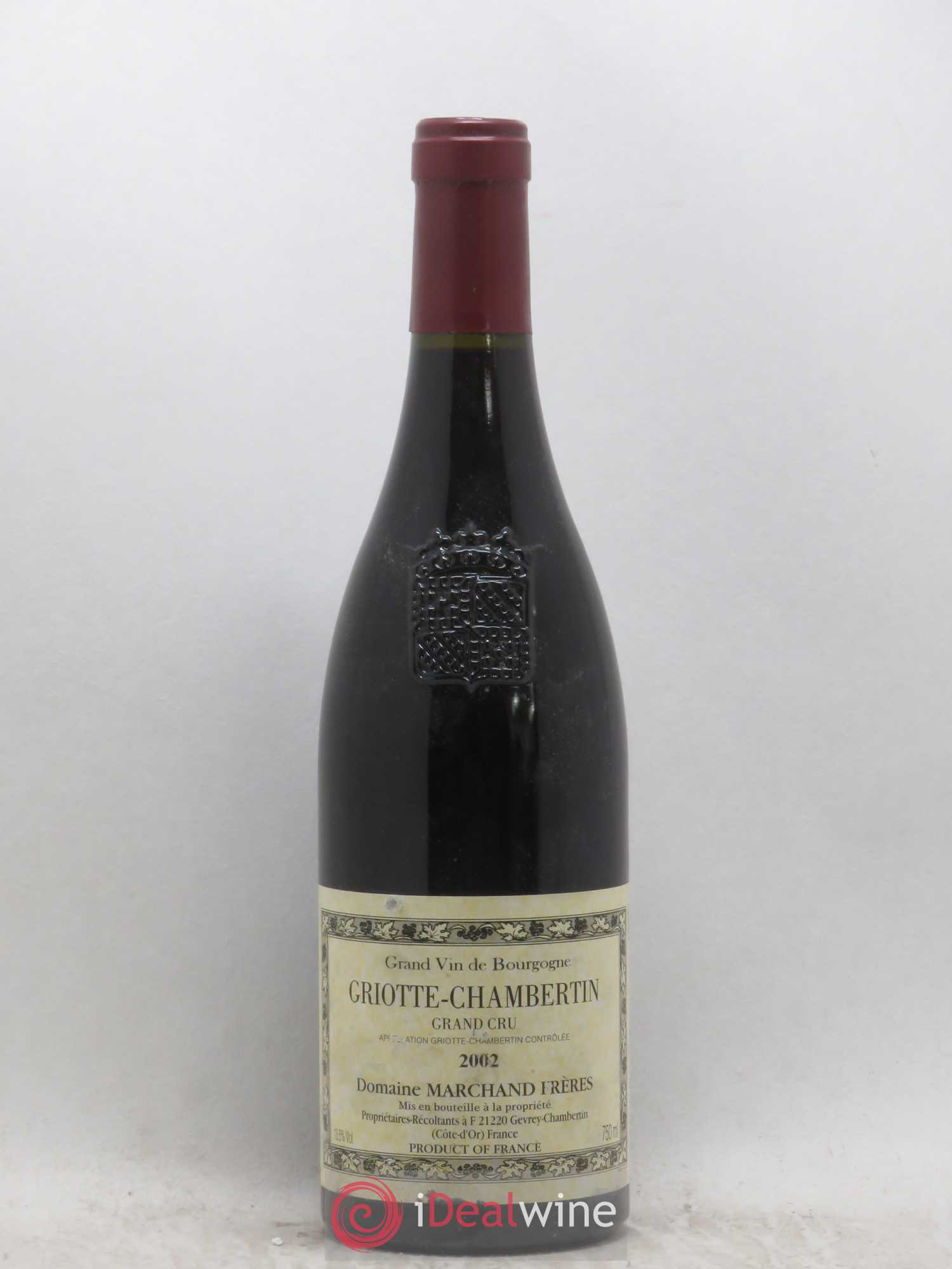 Griotte-Chambertin Grand Cru Marchand Frères 2002 - Lot de 1 bouteille - 0