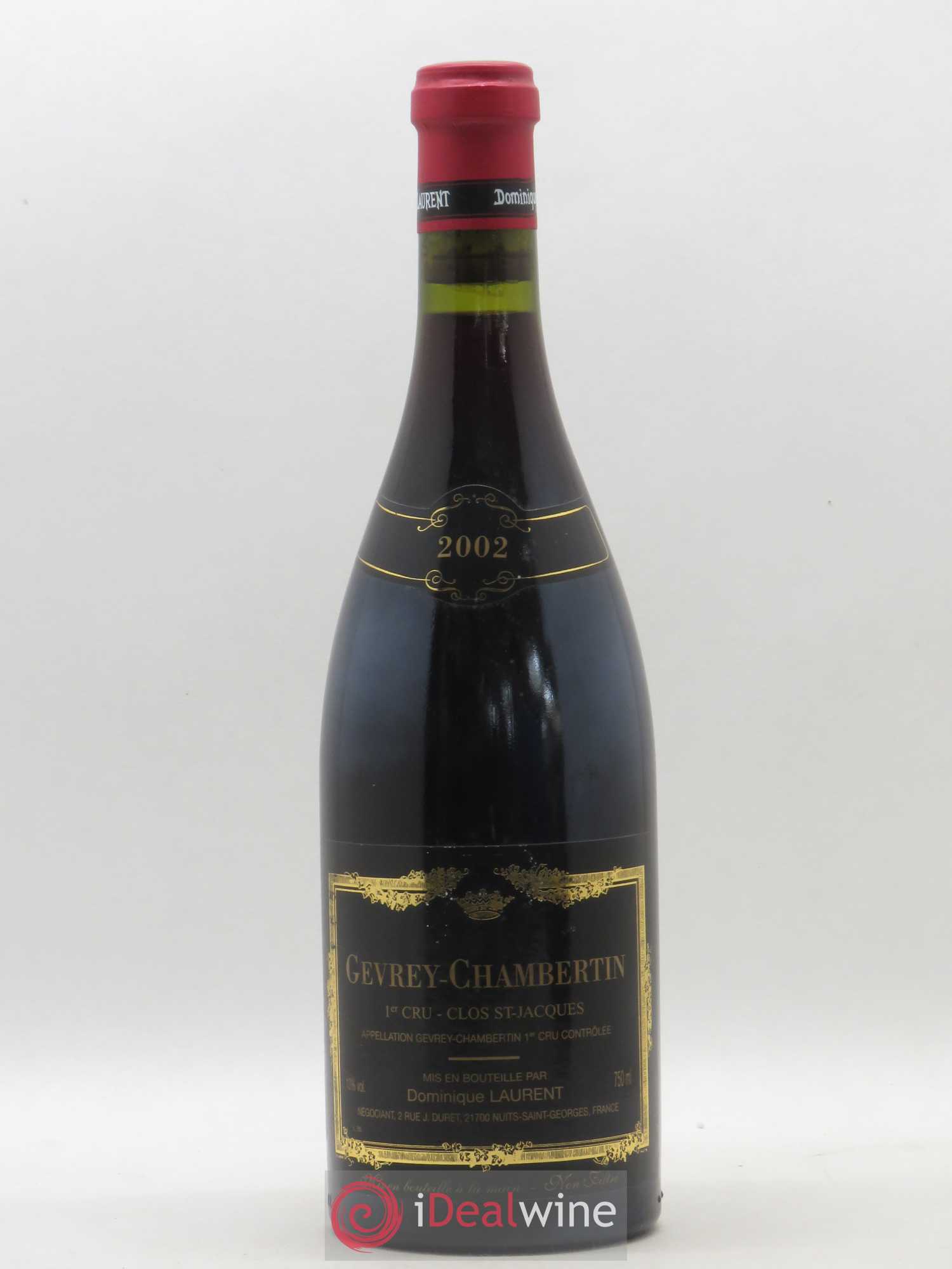 Gevrey-Chambertin 1er Cru Clos Saint Jacques Dominique Laurent 2002 - Lot de 1 bouteille - 0
