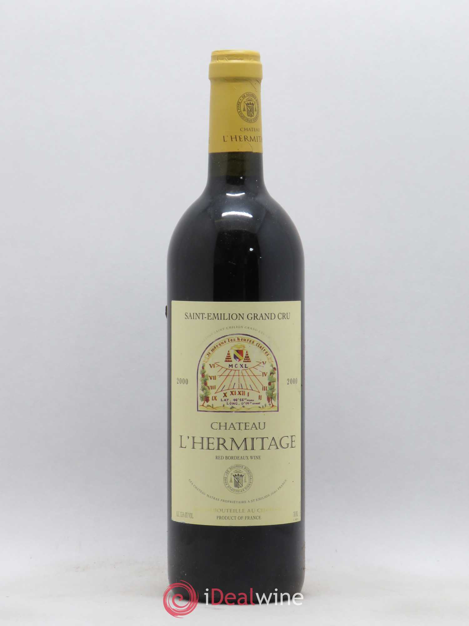 Château l' Hermitage 2000 - Lot de 1 bouteille - 0