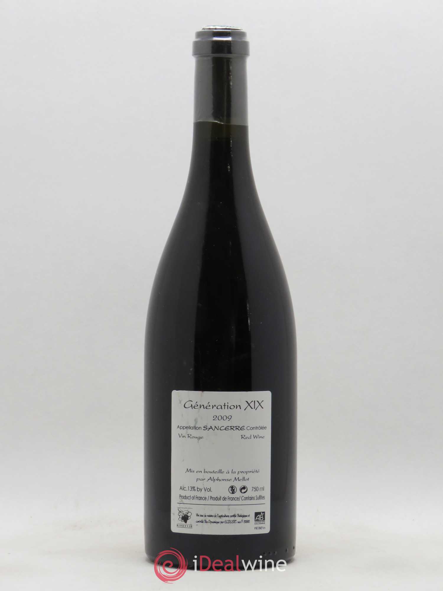Sancerre Génération XIX Alphonse Mellot 2009 - Lot de 1 bouteille - 1