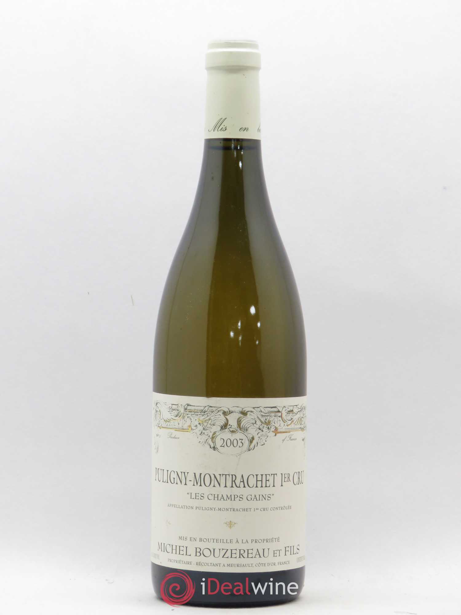 Puligny-Montrachet 1er Cru Les Champs Gains Michel Bouzereau et Fils (Domaine) 2003 - Lot de 1 bouteille - 0