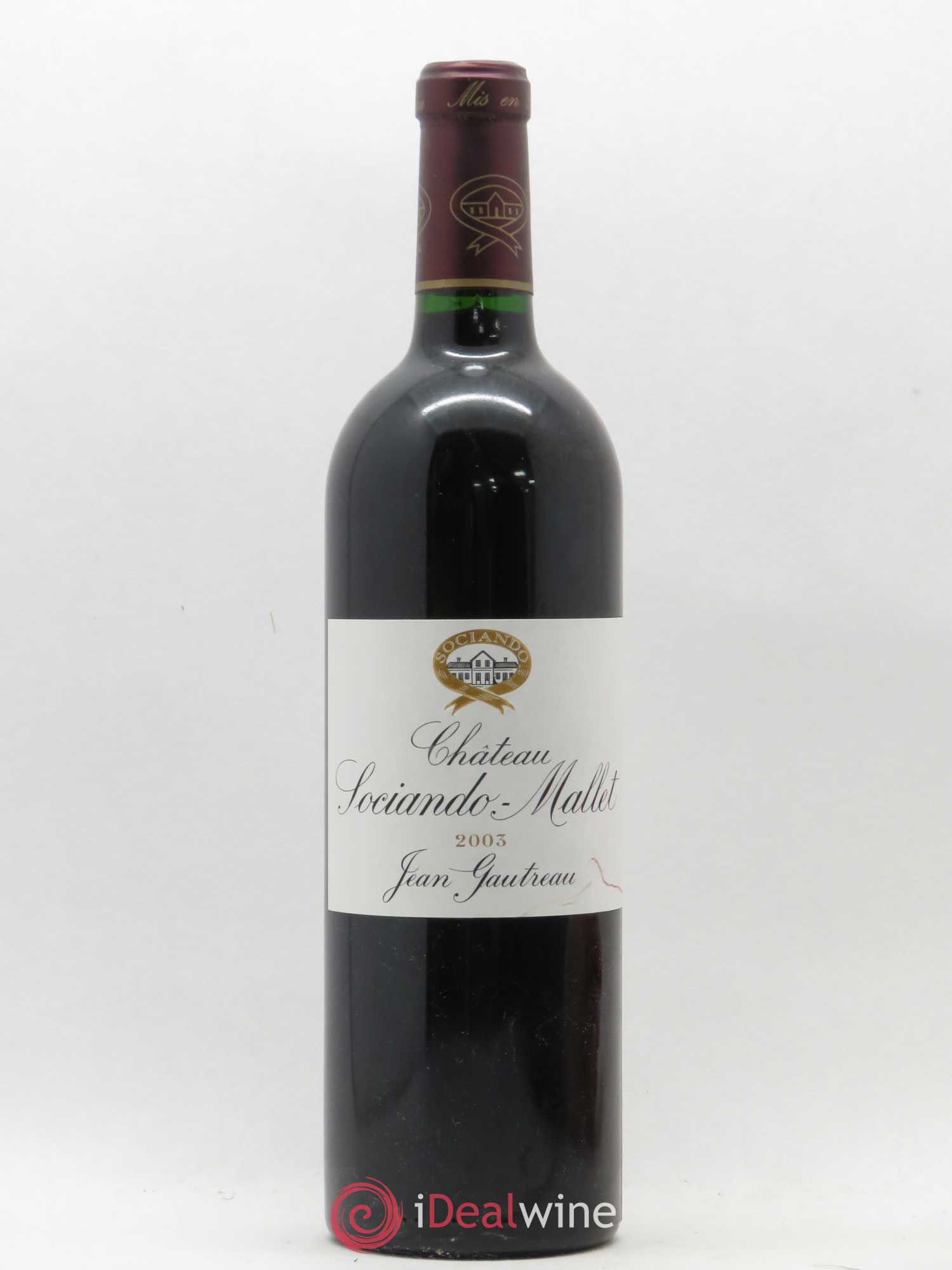Château Sociando Mallet 2003 - Lot de 1 bouteille - 0