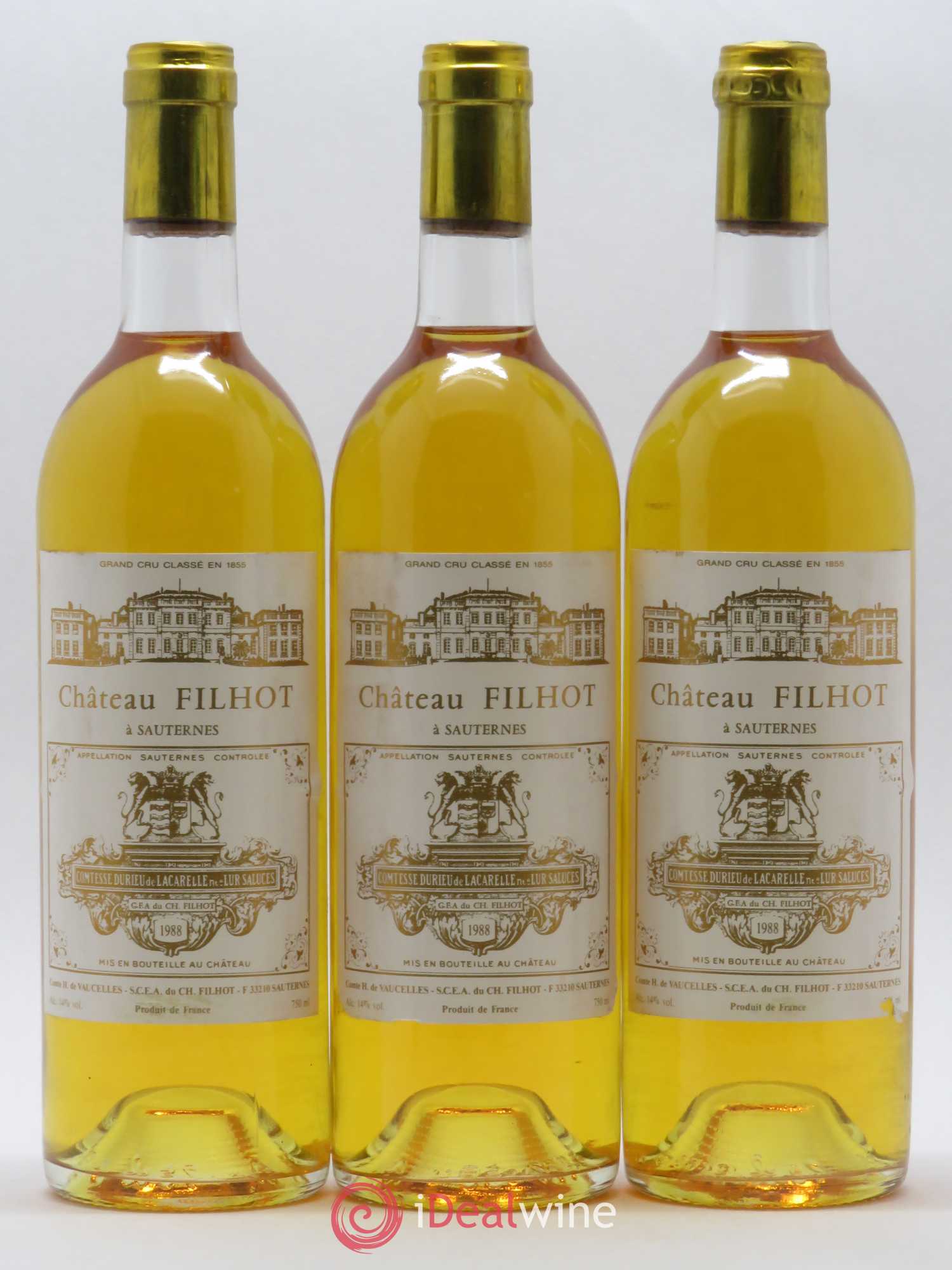 Château Filhot 2ème Grand Cru Classé 1988 - Lotto di 6 bottiglie - 1