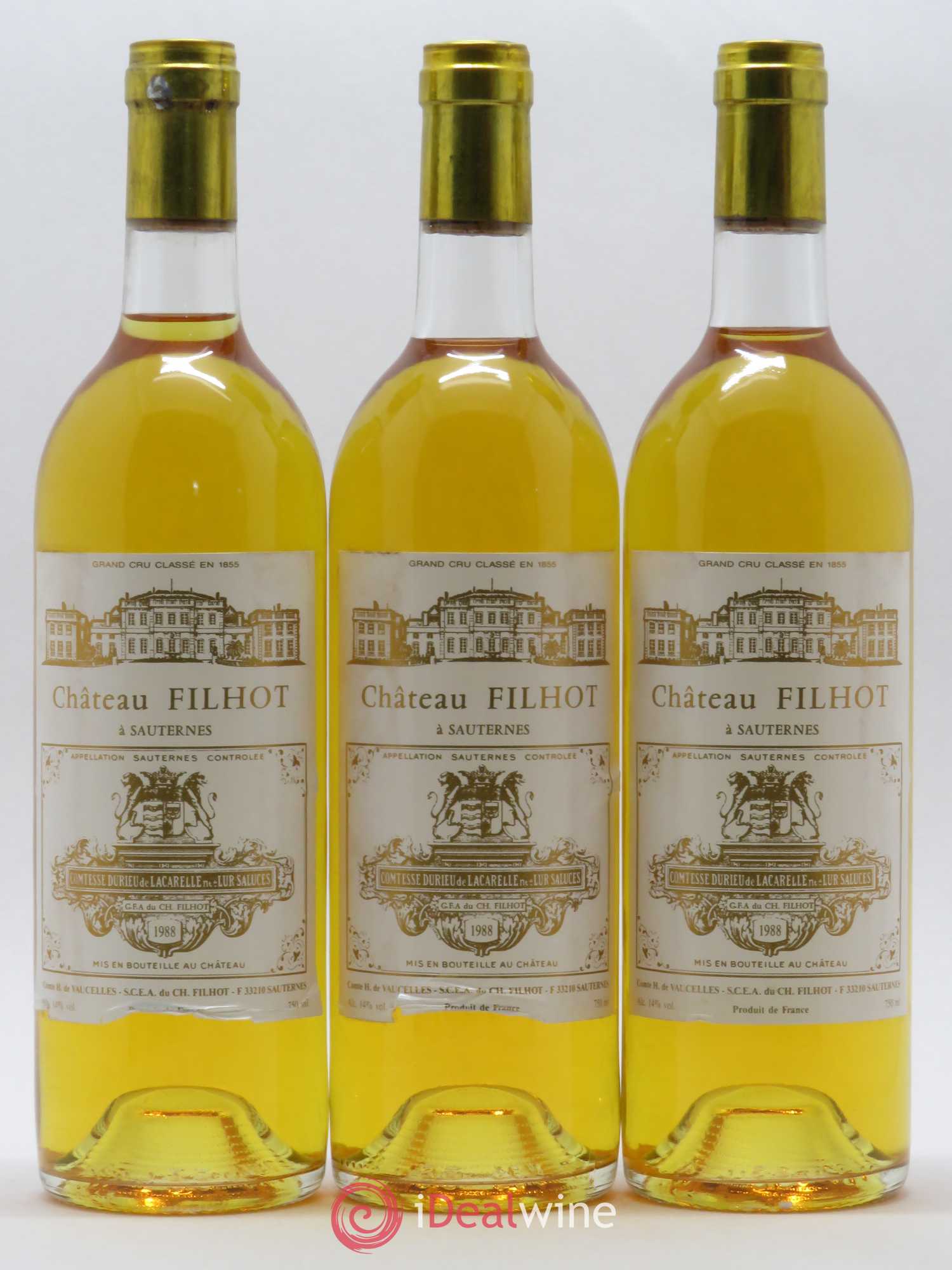 Château Filhot 2ème Grand Cru Classé 1988 - Lotto di 6 bottiglie - 2