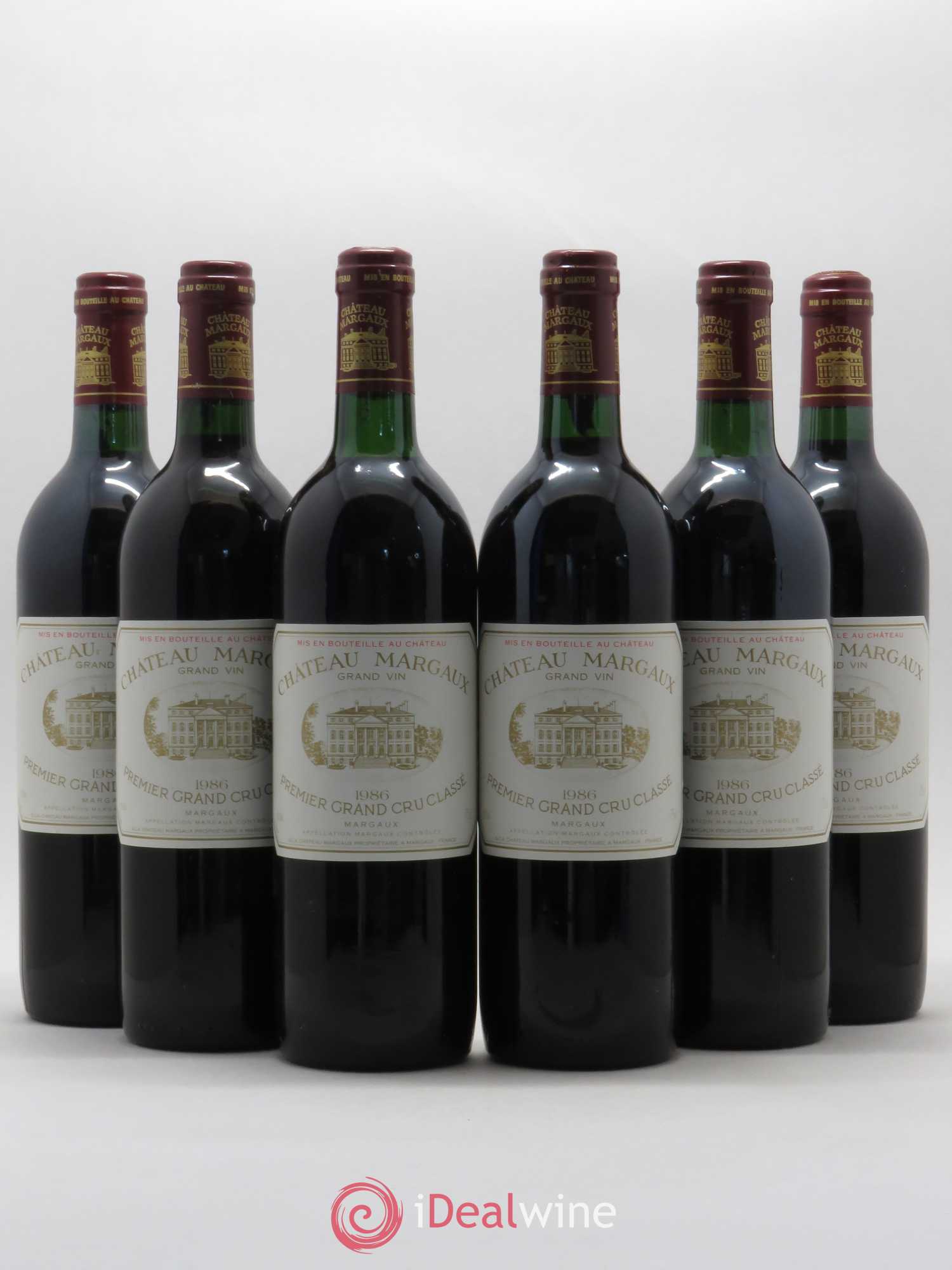 Château Margaux 1er Grand Cru Classé 1986 - Lot de 6 bouteilles - 0
