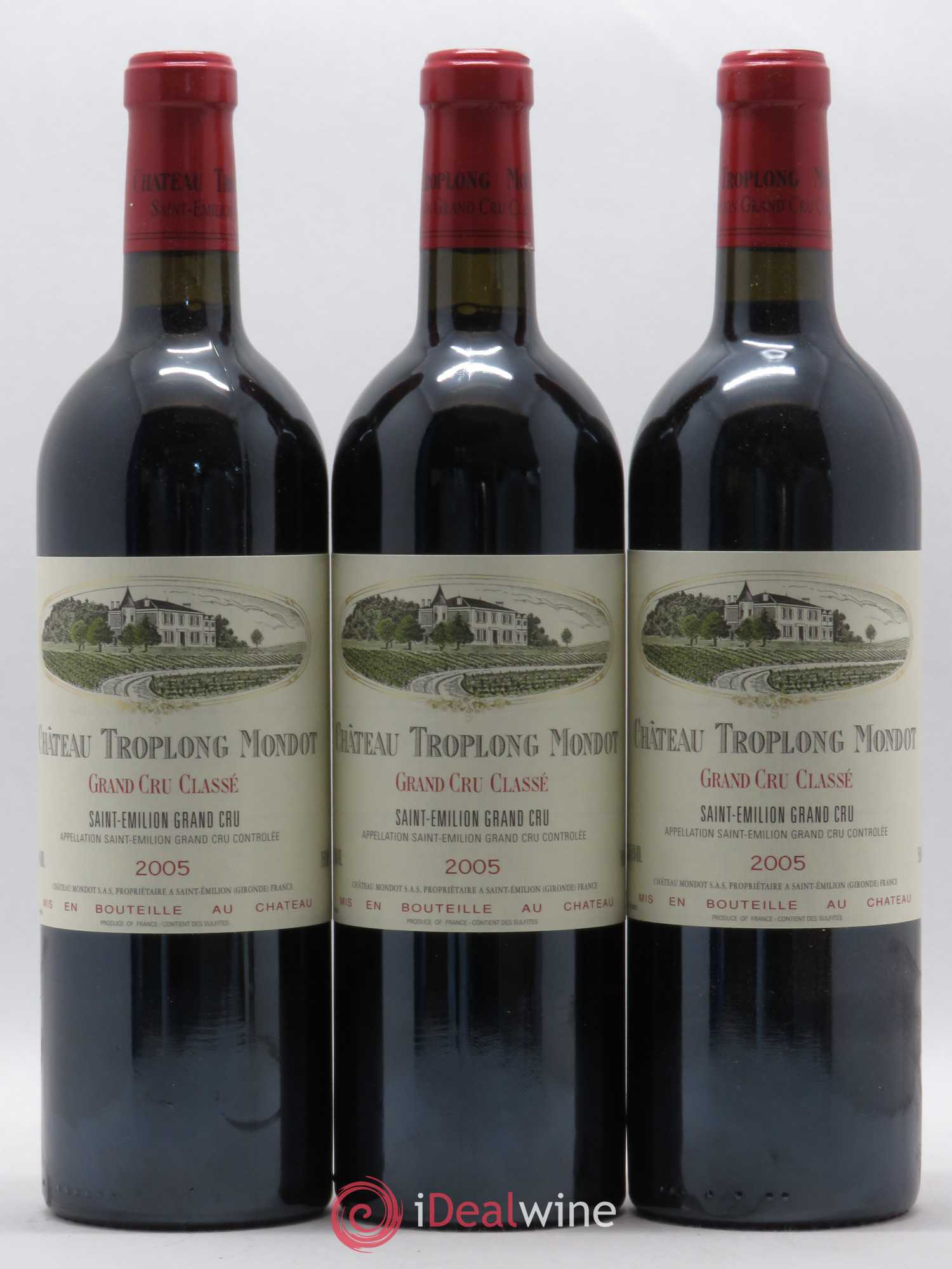 Château Troplong Mondot 1er Grand Cru Classé B 2005 - Lot de 6 bouteilles - 1