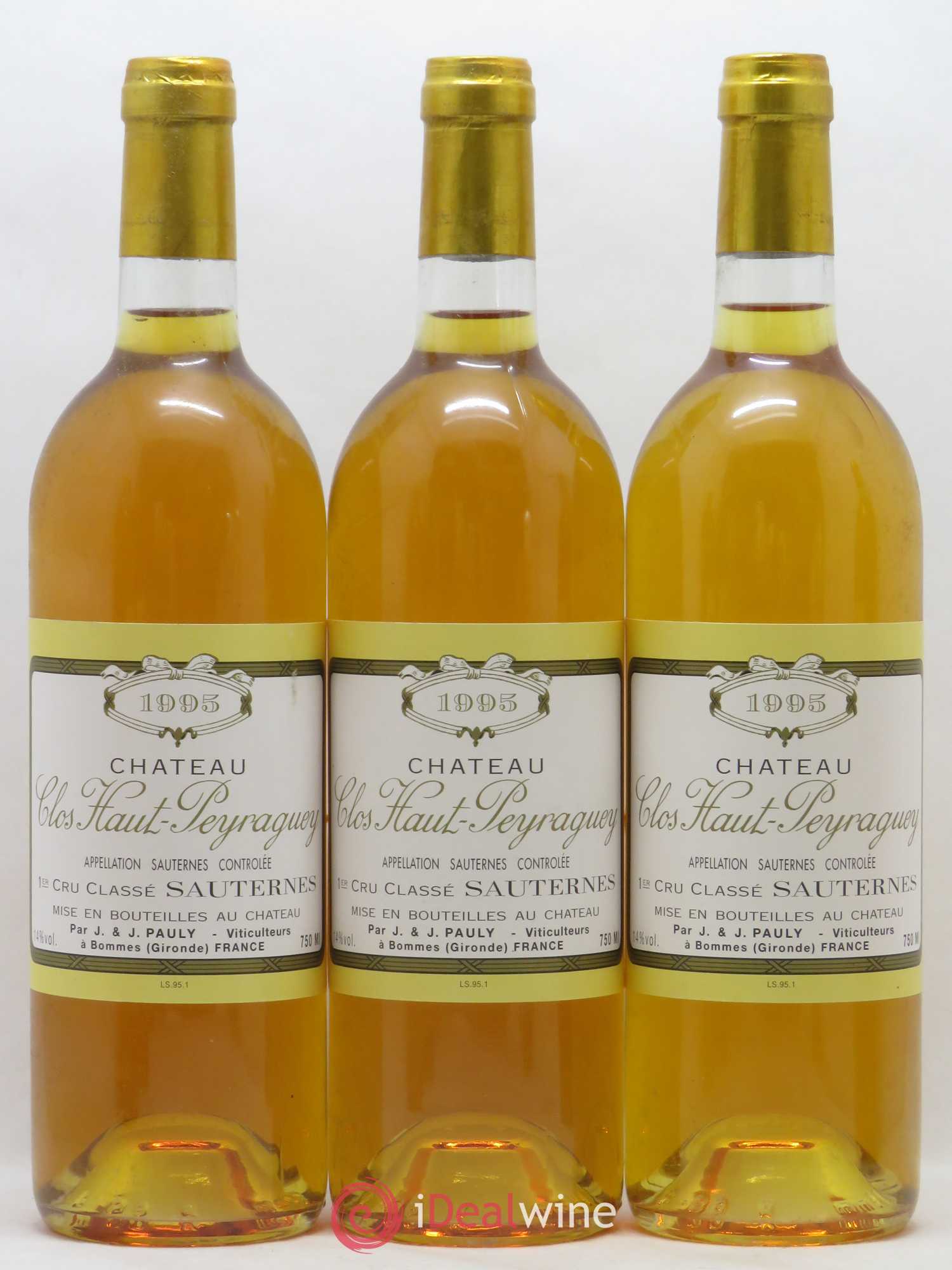 Clos Haut-Peyraguey 1er Grand Cru Classé 1995 - Lotto di 6 bottiglie - 2