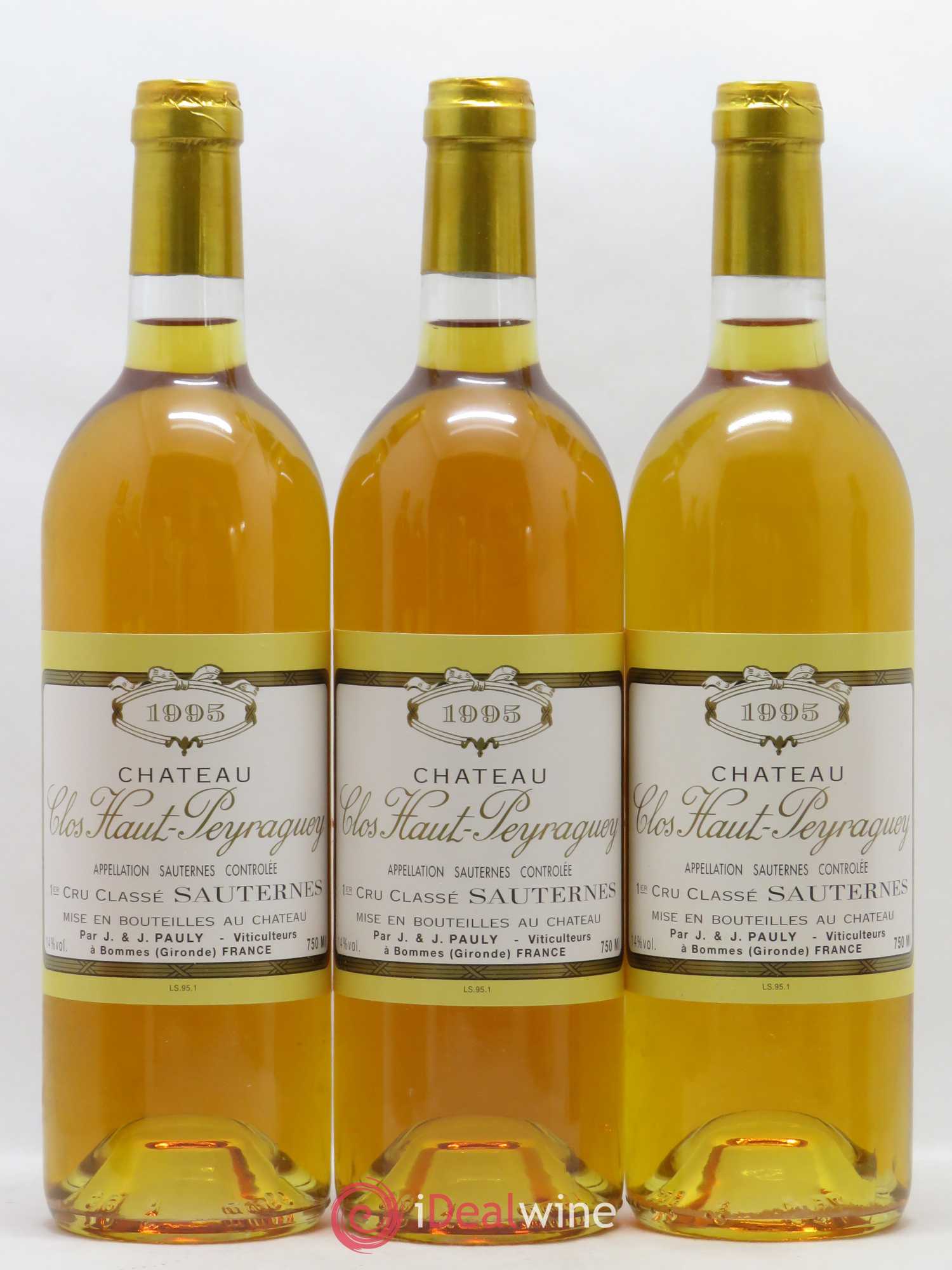 Clos Haut-Peyraguey 1er Grand Cru Classé 1995 - Lotto di 12 bottiglie - 1