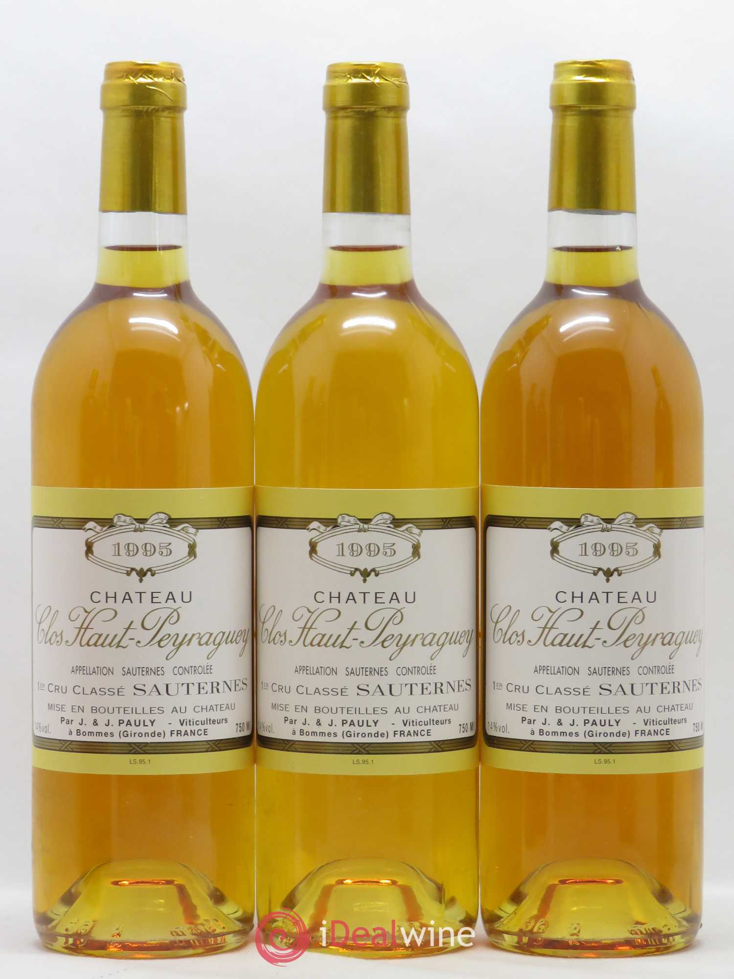 Clos Haut-Peyraguey 1er Grand Cru Classé 1995 - Lotto di 12 bottiglie - 2