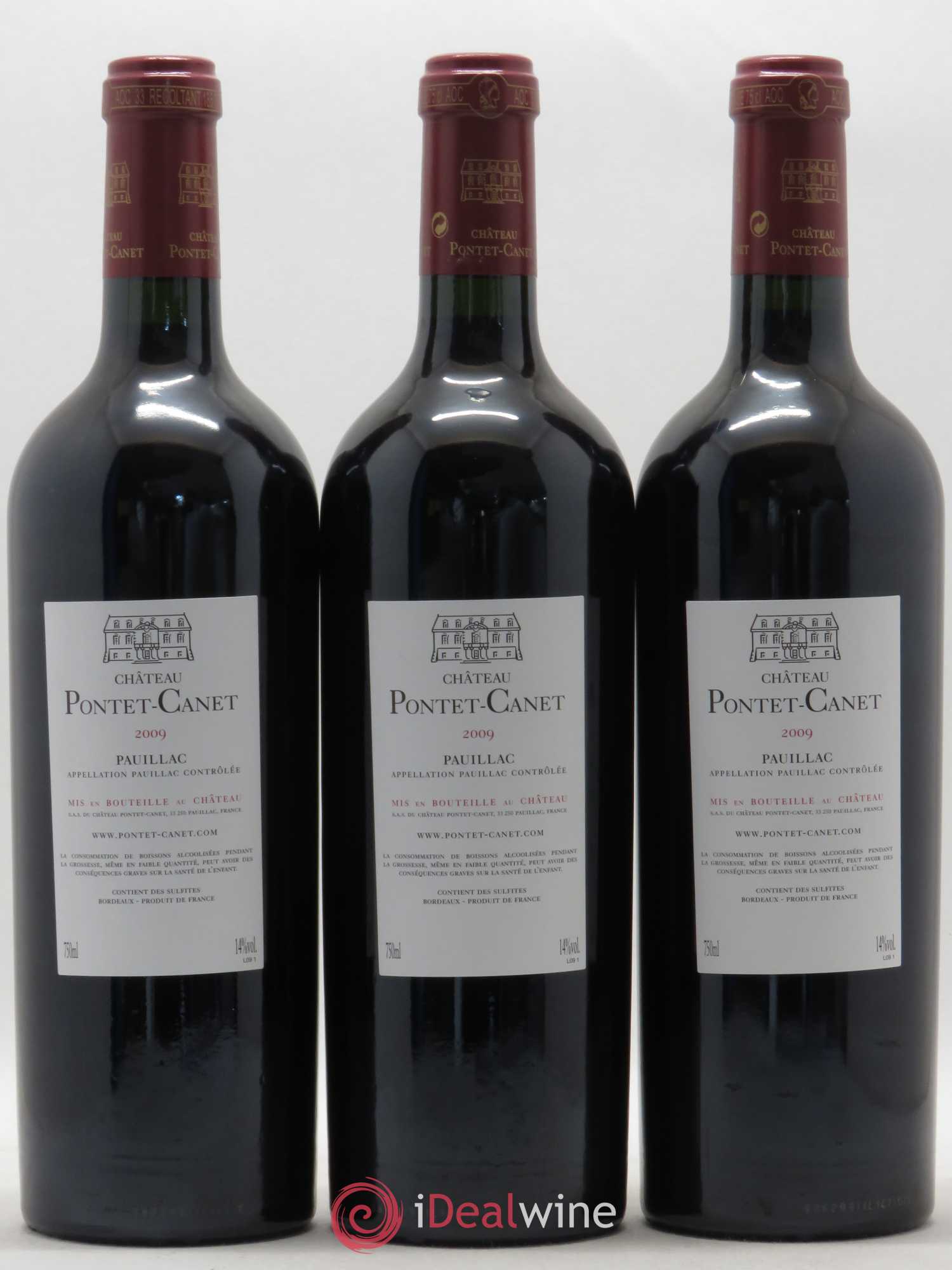 Château Pontet Canet 5ème Grand Cru Classé 2009 - Lot de 12 bouteilles - 6
