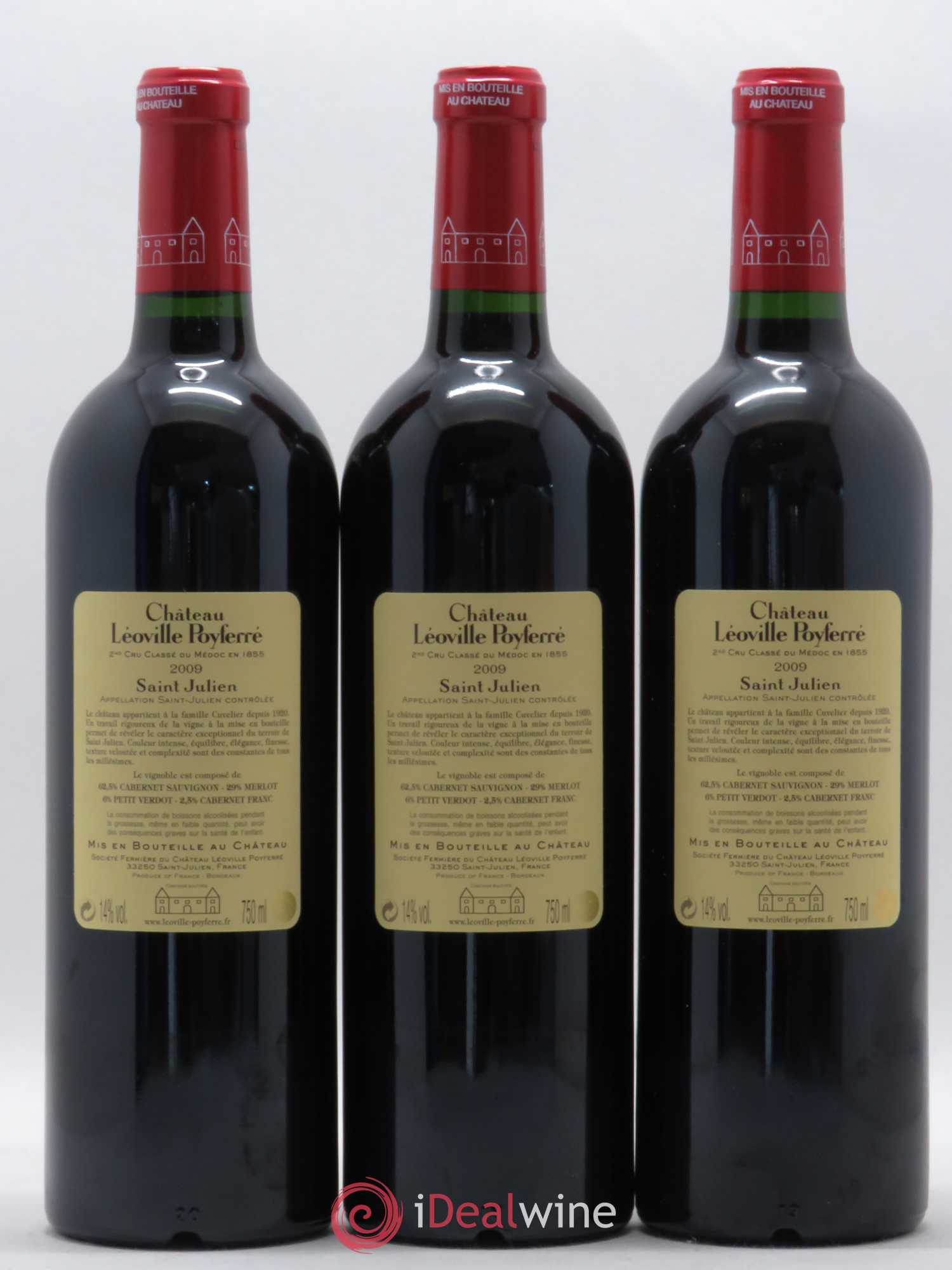 Château Léoville Poyferré 2ème Grand Cru Classé 2009 - Lot de 12 bouteilles - 2