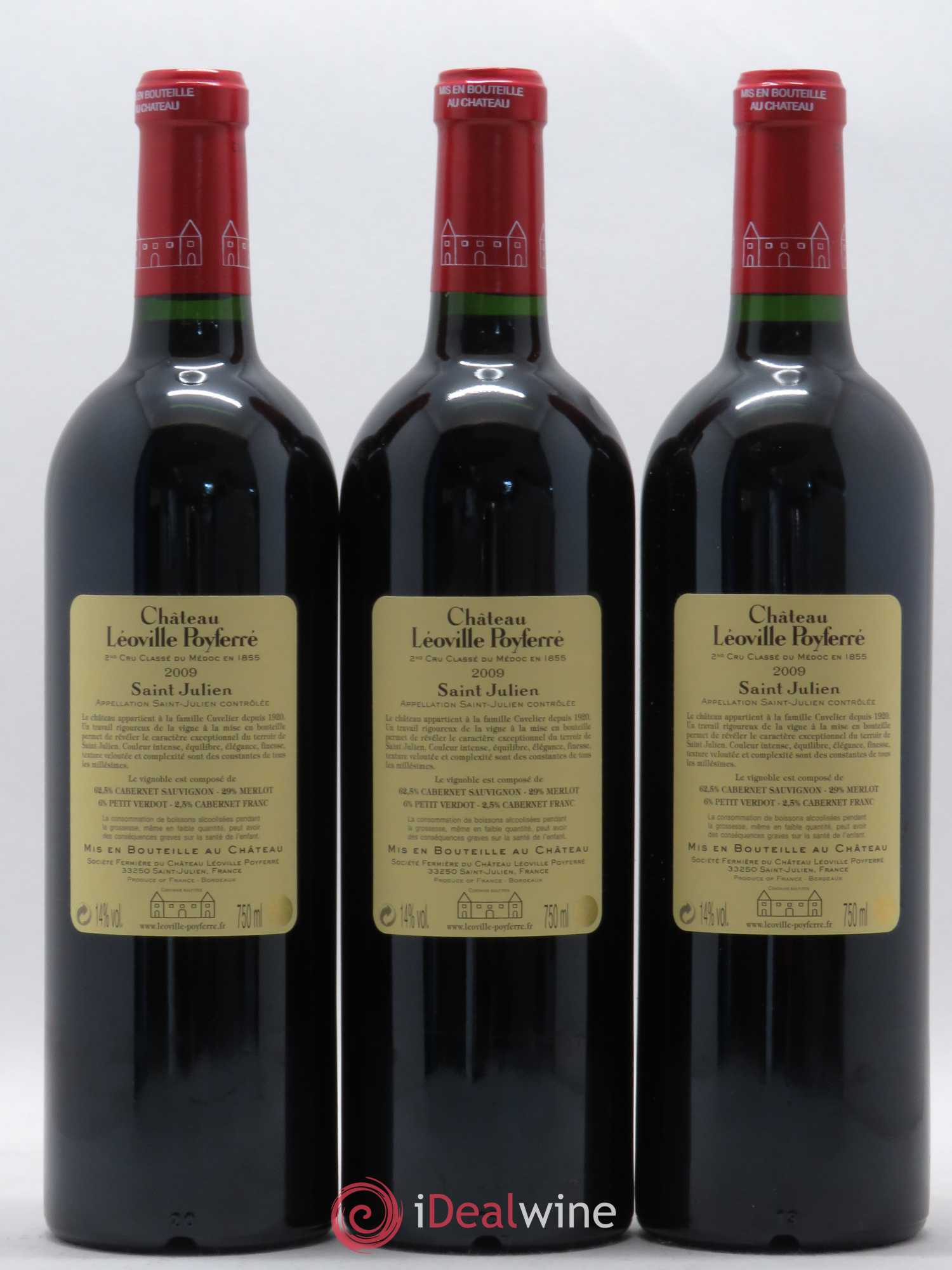 Château Léoville Poyferré 2ème Grand Cru Classé 2009 - Lot de 12 bouteilles - 4