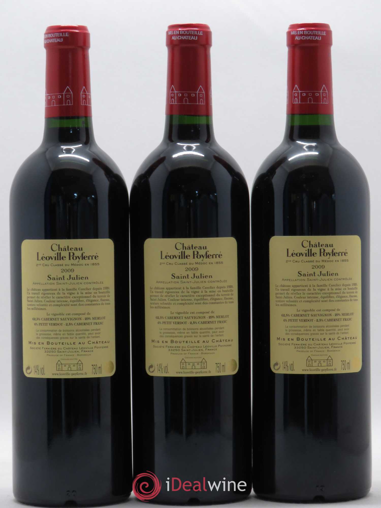 Château Léoville Poyferré 2ème Grand Cru Classé 2009 - Lot de 12 bouteilles - 8
