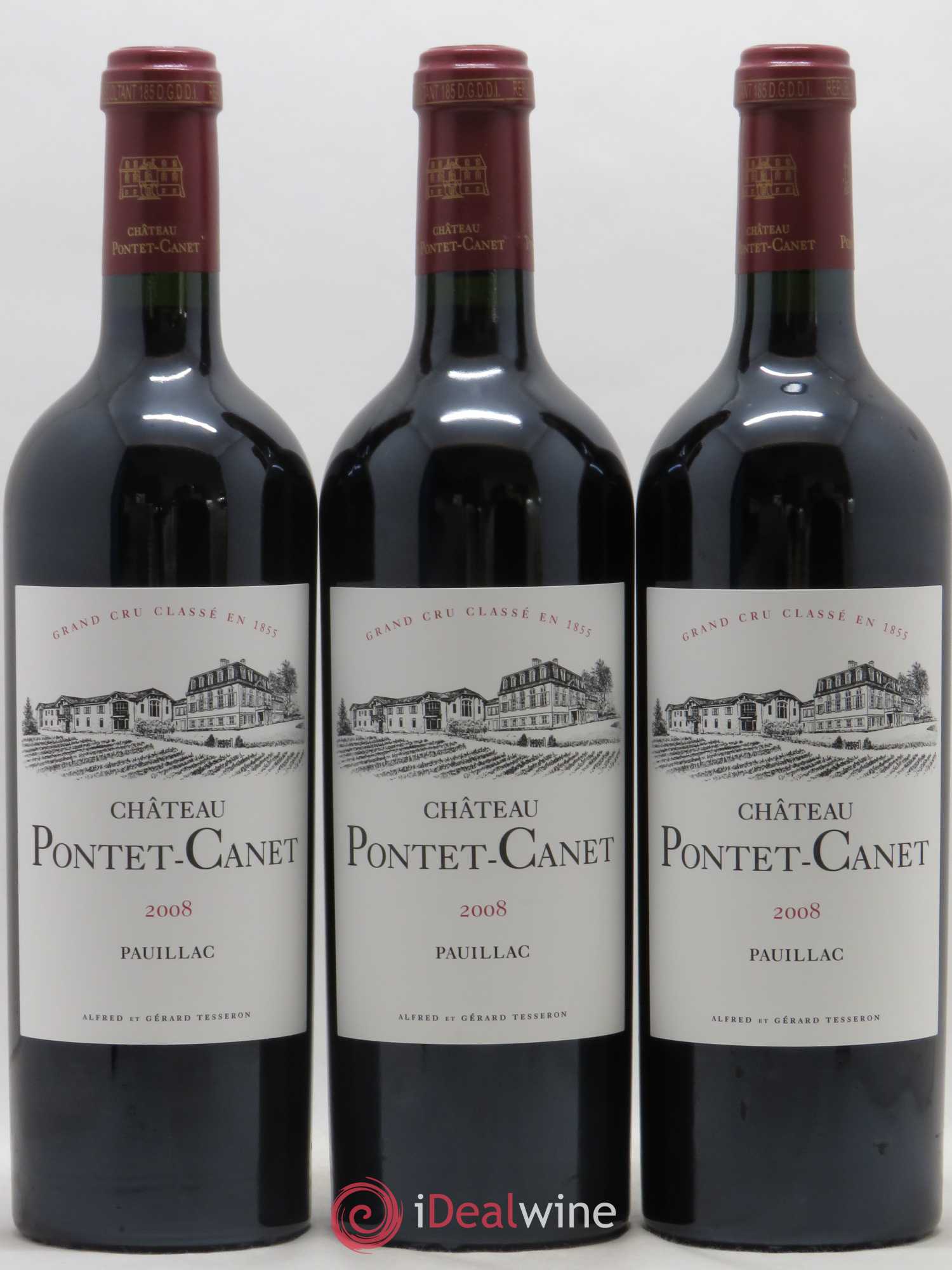 Château Pontet Canet 5ème Grand Cru Classé 2008 - Lot de 12 bouteilles - 1