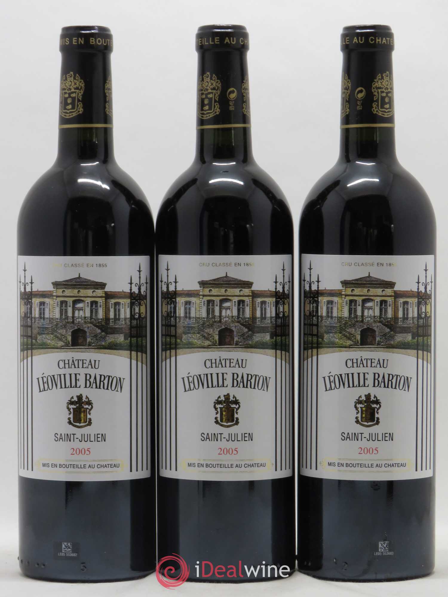 Château Léoville Barton 2ème Grand Cru Classé 2005 - Lot de 3 bouteilles - 0