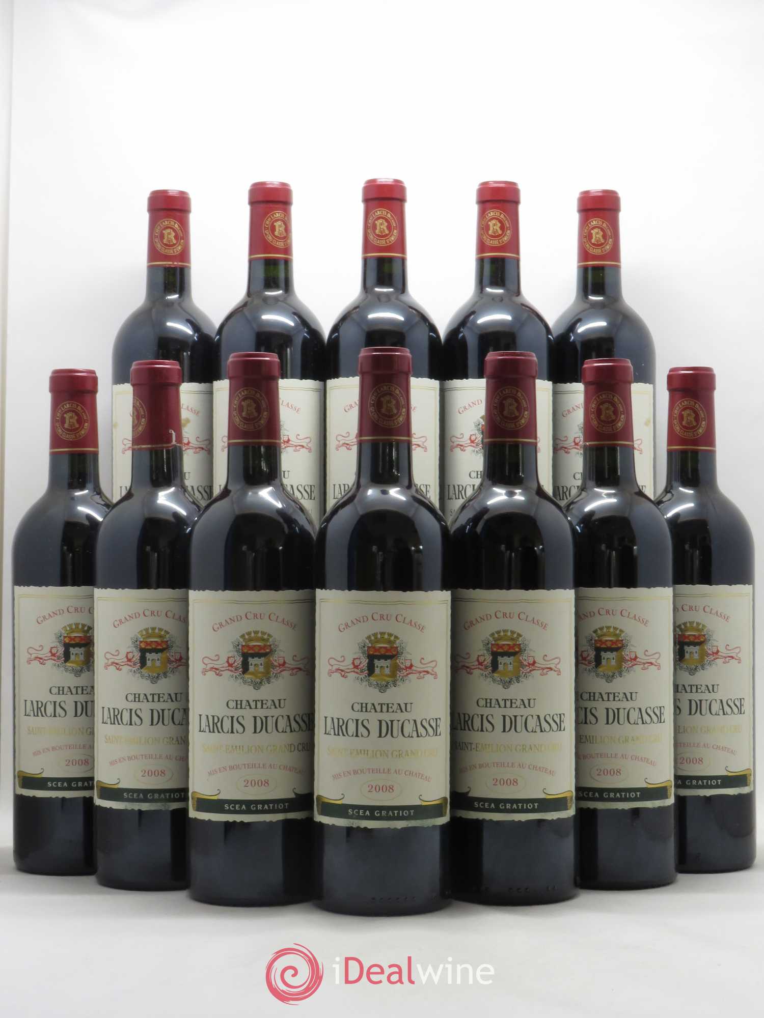 Château Larcis Ducasse 1er Grand Cru Classé B 2008 - Lot de 12 bouteilles - 0