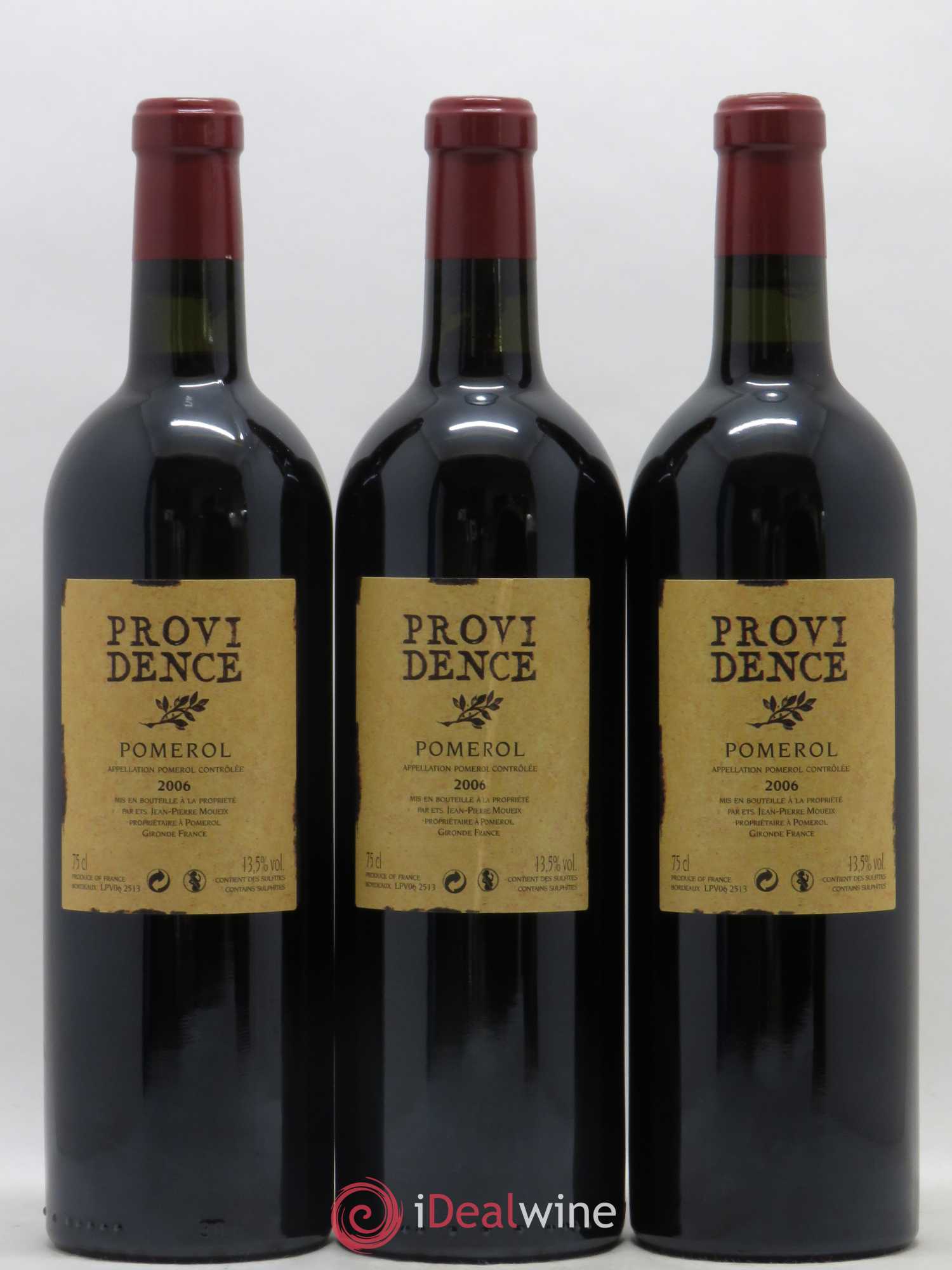 Château Providence (La Providence) 2006 - Lot de 3 bouteilles - 1
