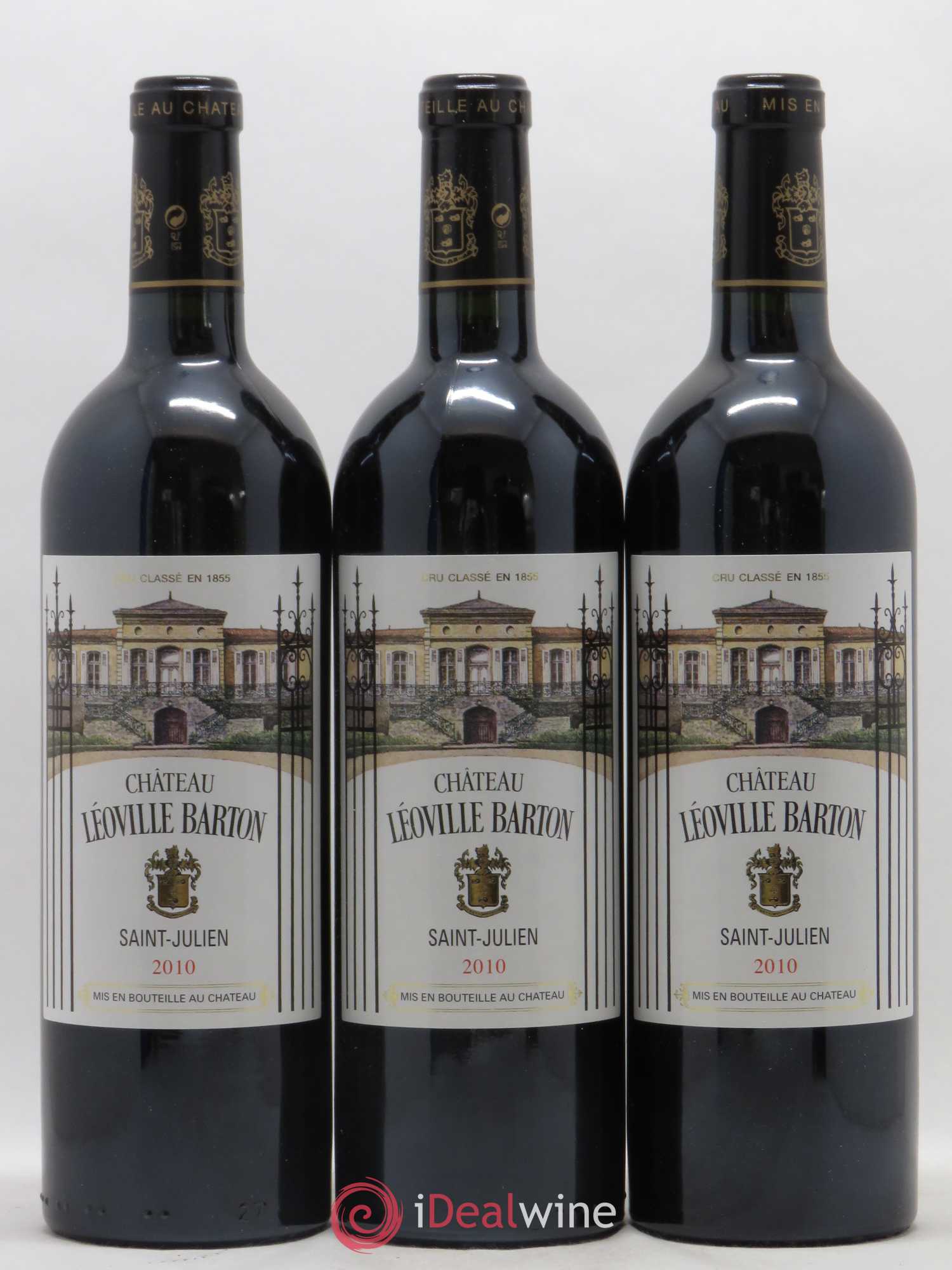 Château Léoville Barton 2ème Grand Cru Classé 2010 - Lot de 3 bouteilles - 0