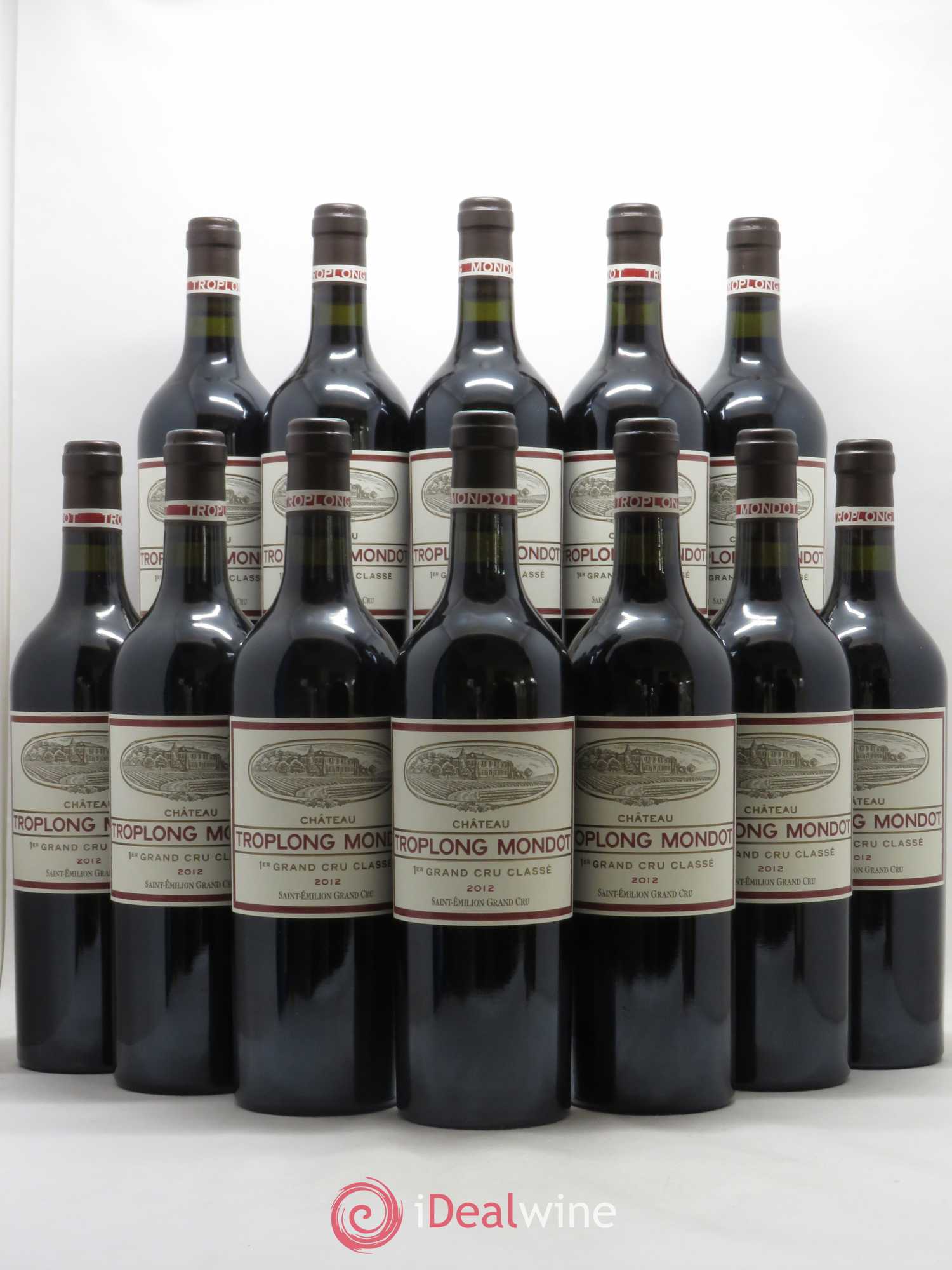 Château Troplong Mondot 1er Grand Cru Classé B 2012 - Lot de 12 bouteilles - 0
