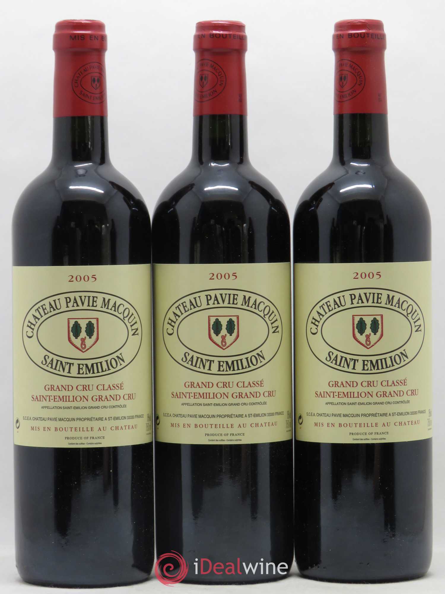 Château Pavie Macquin 1er Grand Cru Classé B 2005 - Lot de 6 bouteilles - 1