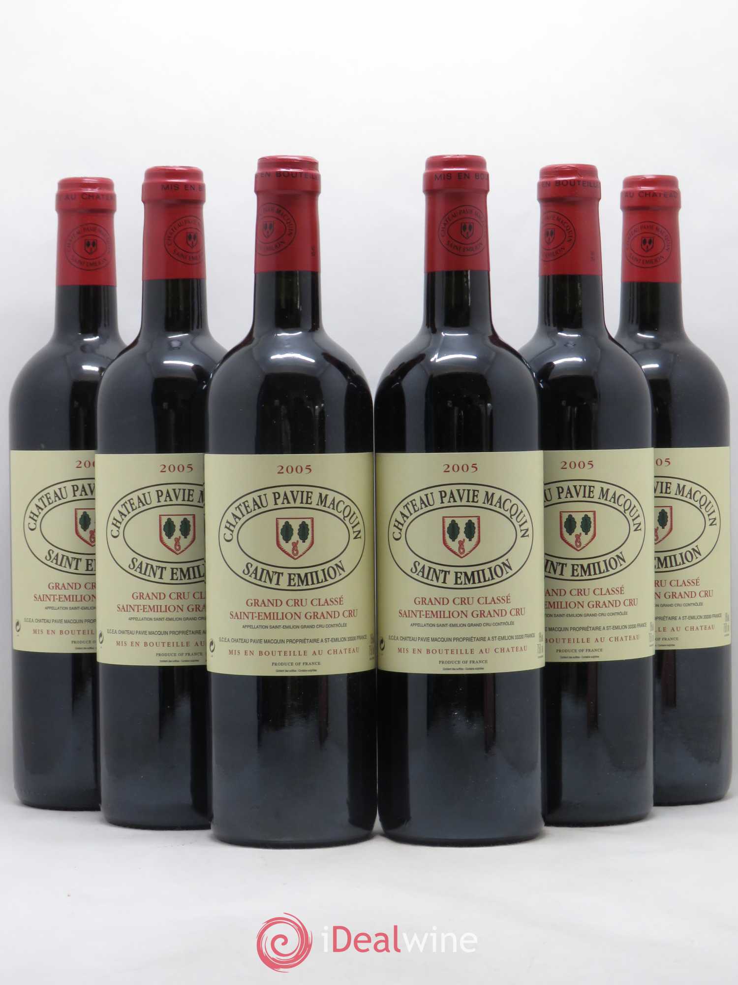 Château Pavie Macquin 1er Grand Cru Classé B 2005 - Lot de 6 bouteilles - 0