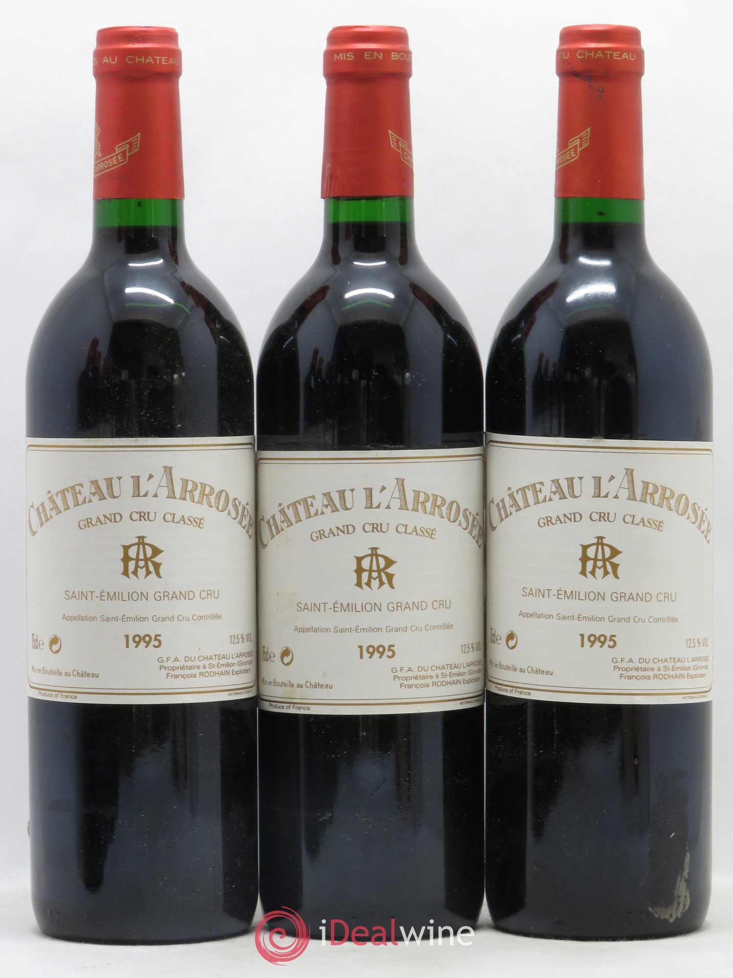Château l' Arrosée Grand Cru Classé 1995 - Lot de 12 bouteilles - 1