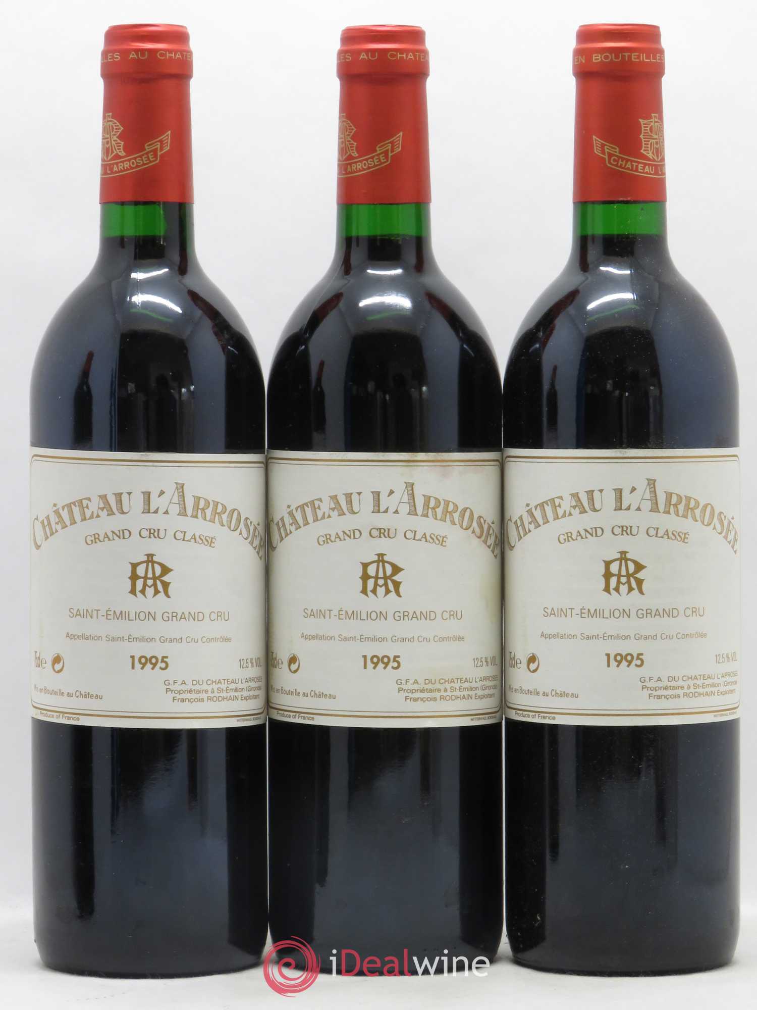Château l' Arrosée Grand Cru Classé 1995 - Lot de 12 bouteilles - 2