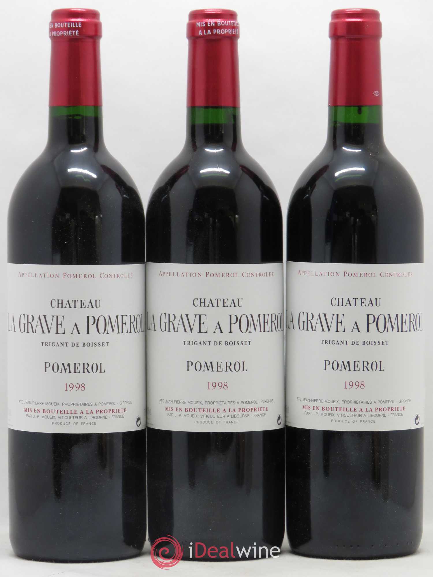 Château La Grave à Pomerol (Trigant de Boisset) 1998 - Lot de 12 bouteilles - 1