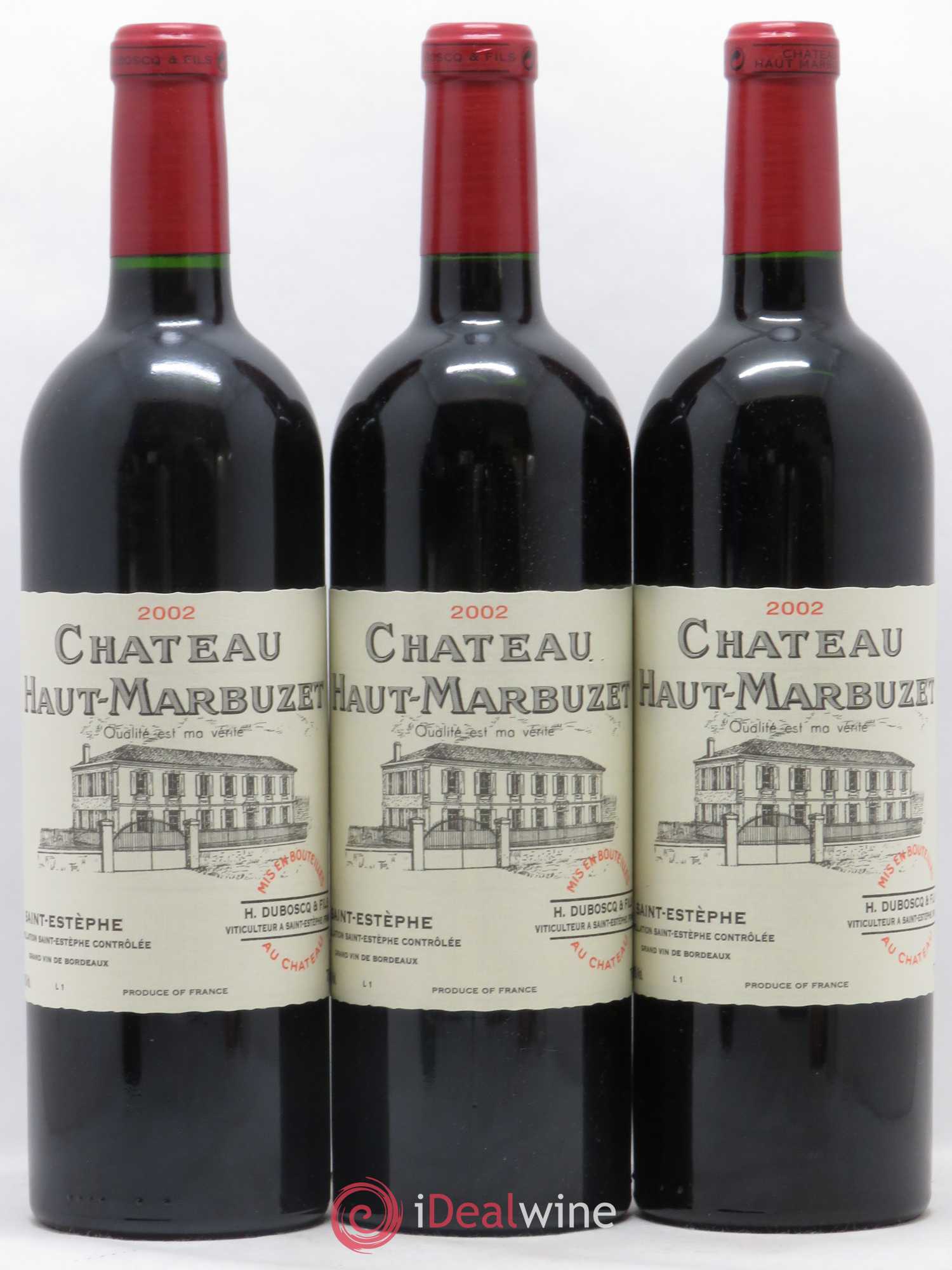 Château Haut Marbuzet 2002 - Lot de 12 bouteilles - 1