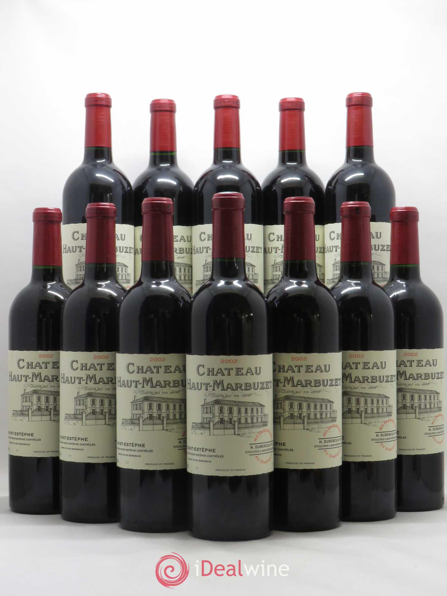 Château Haut Marbuzet 2002 - Lot de 12 bouteilles - 0