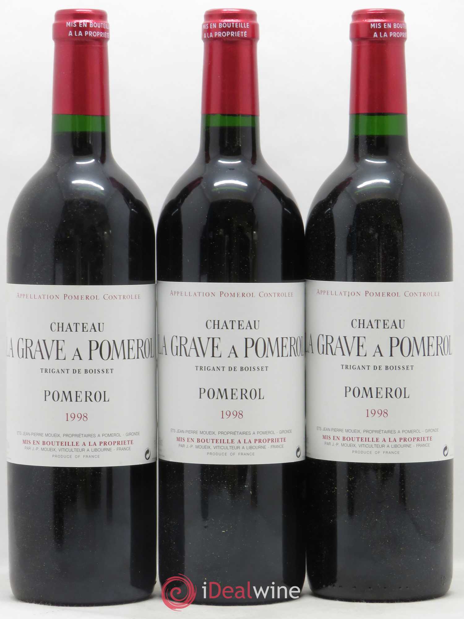 Château La Grave à Pomerol (Trigant de Boisset) 1998 - Lot de 12 bouteilles - 1