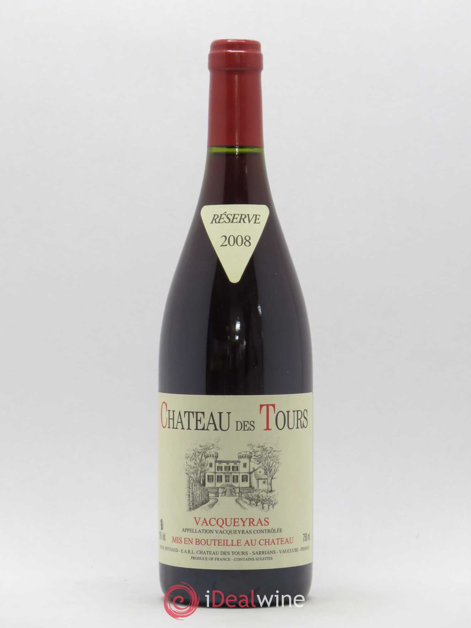 Vacqueyras Château des Tours Emmanuel Reynaud 2008 - Lot de 1 bouteille - 0