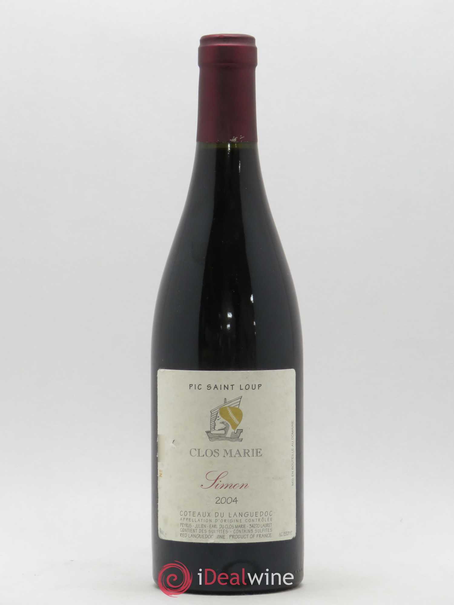 Pic Saint-Loup Clos Marie Cuvée Simon Christophe Peyrus et Françoise Julien 2004 - Lot de 1 bouteille - 0