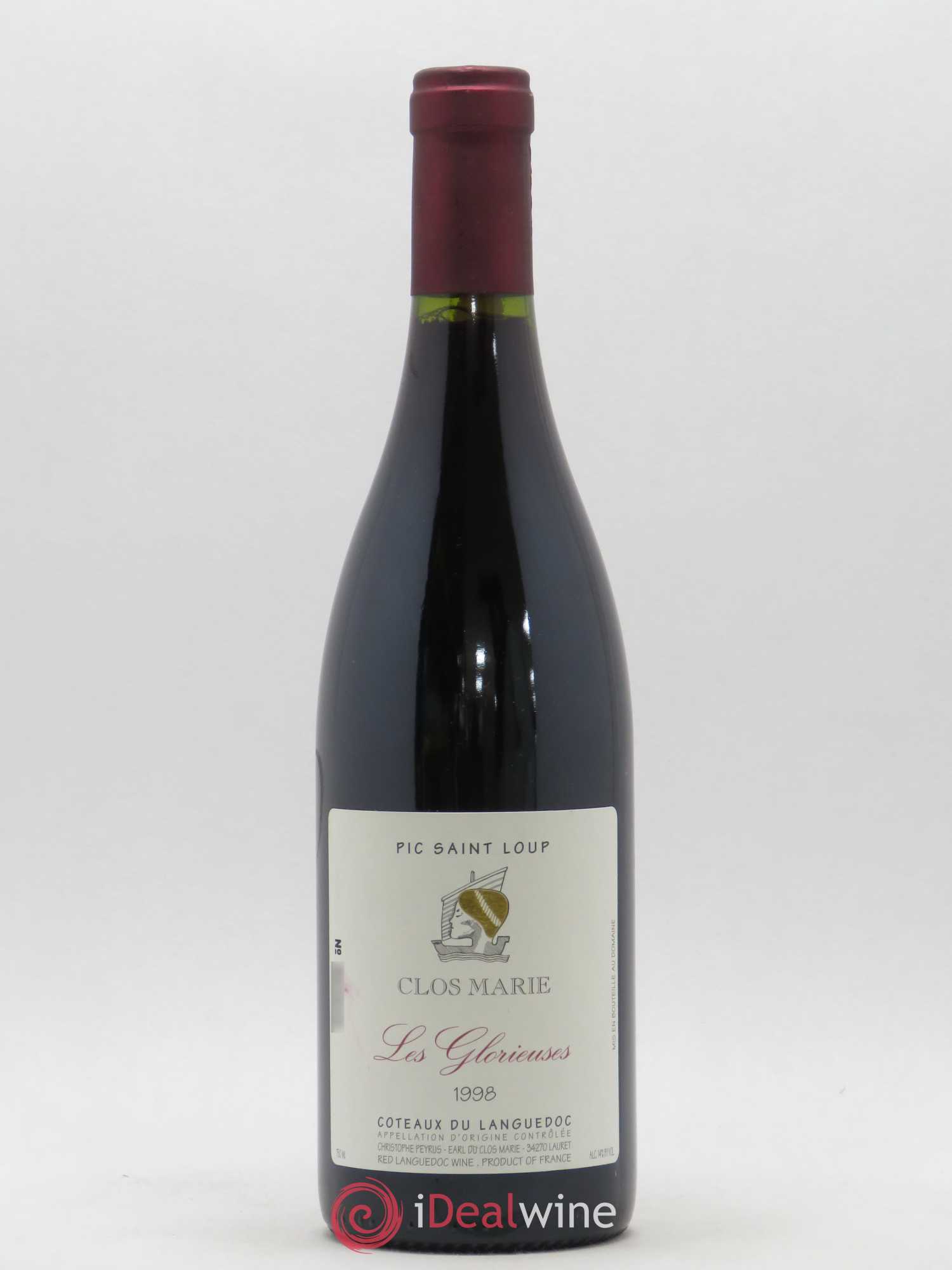 Pic Saint-Loup Clos Marie Les Glorieuses Christophe Peyrus et Françoise Julien 1998 - Lot de 1 bouteille - 0