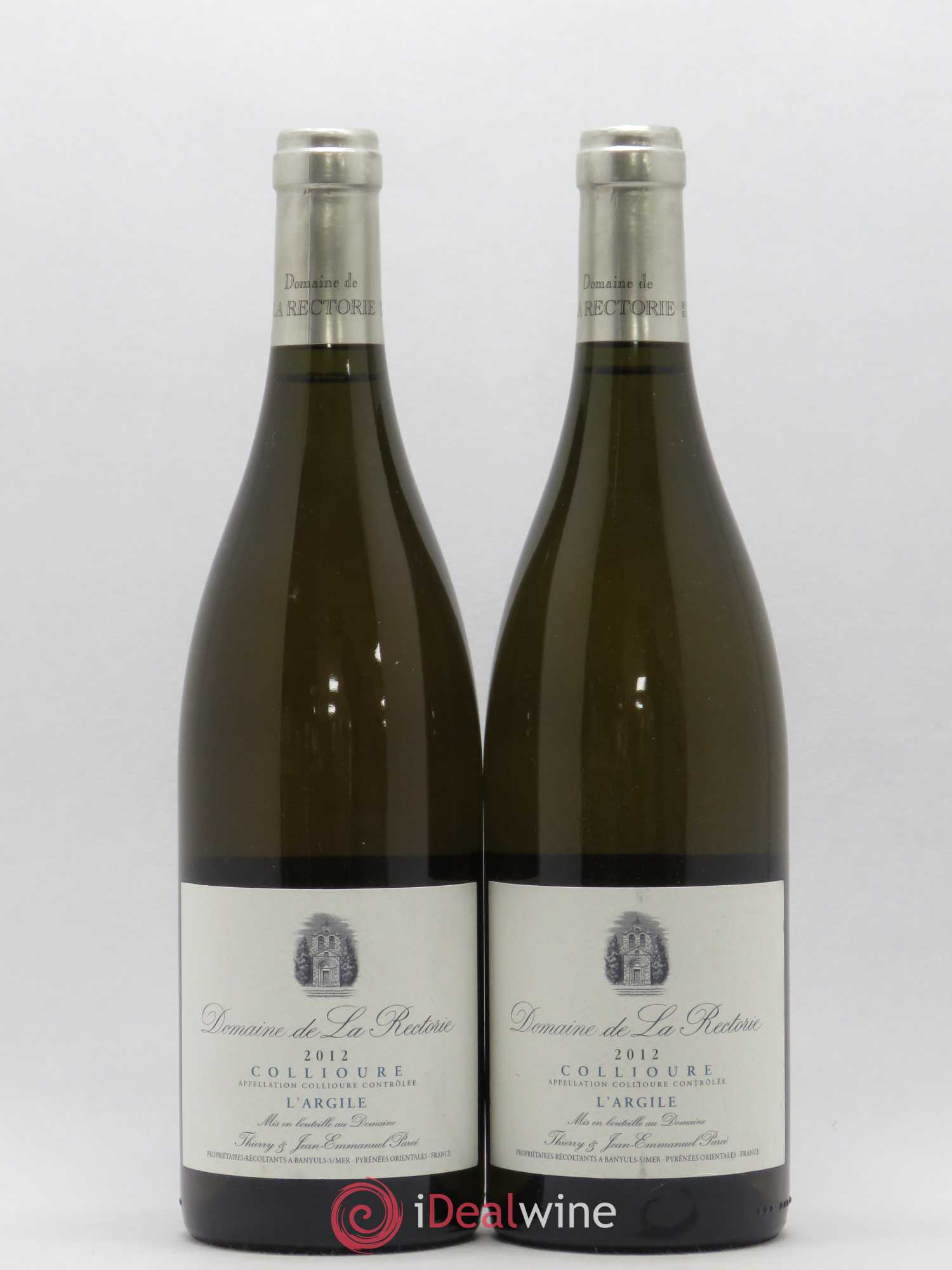 Collioure La Rectorie (Domaine de) L'Argile Thierry et Jean Emmanuel Parcé 2012 - Lot de 2 bouteilles - 0