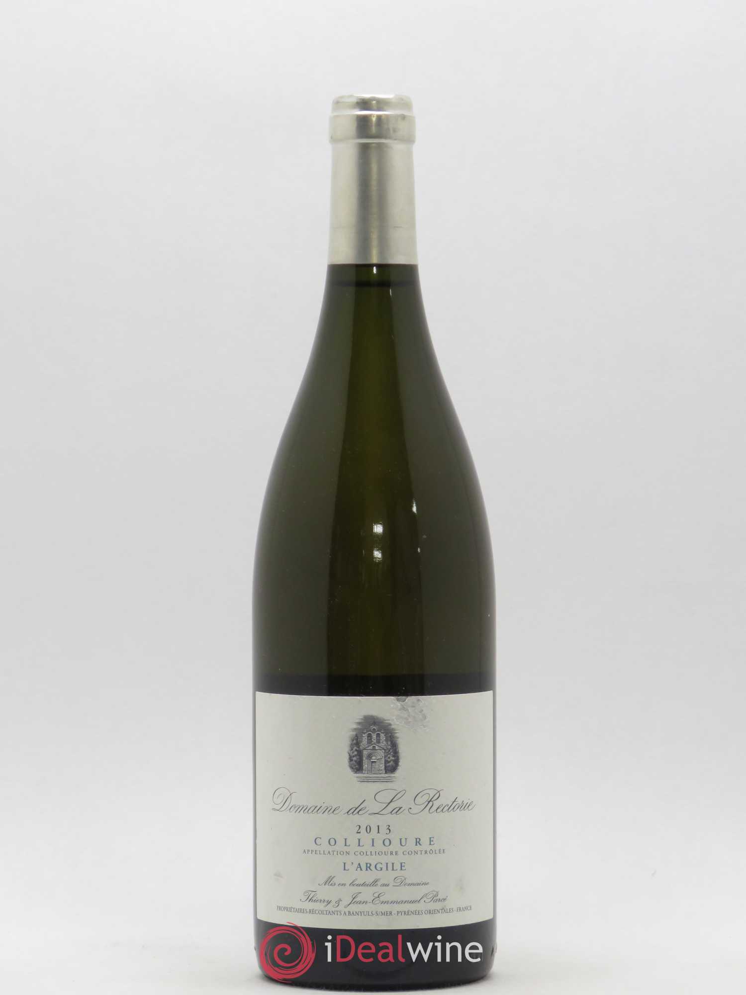 Collioure La Rectorie (Domaine de) L'Argile Thierry et Jean Emmanuel Parcé 2013 - Lot de 1 bouteille - 0