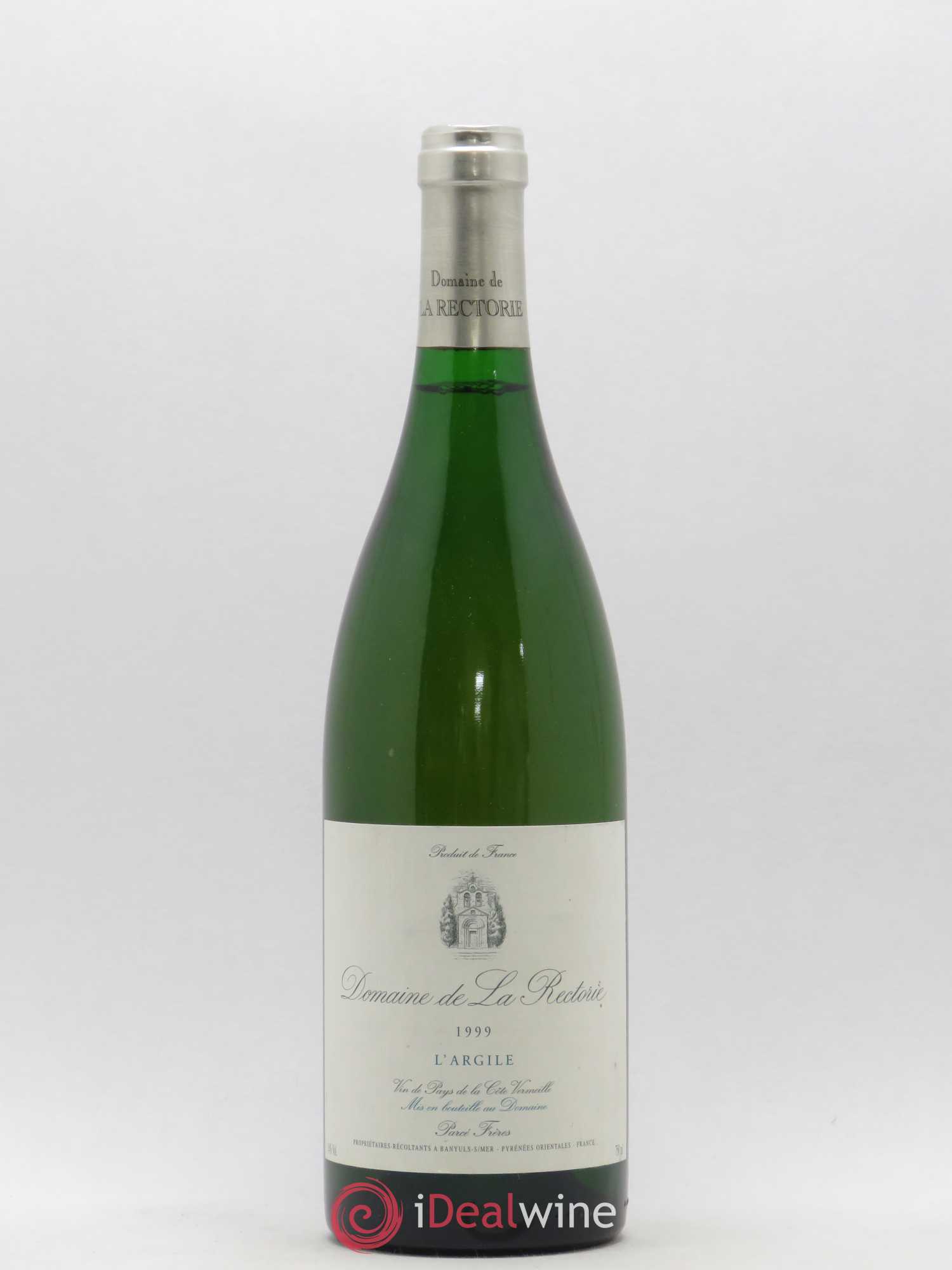 Collioure La Rectorie (Domaine de) L'Argile Thierry et Jean Emmanuel Parcé 1999 - Lot de 1 bouteille - 0