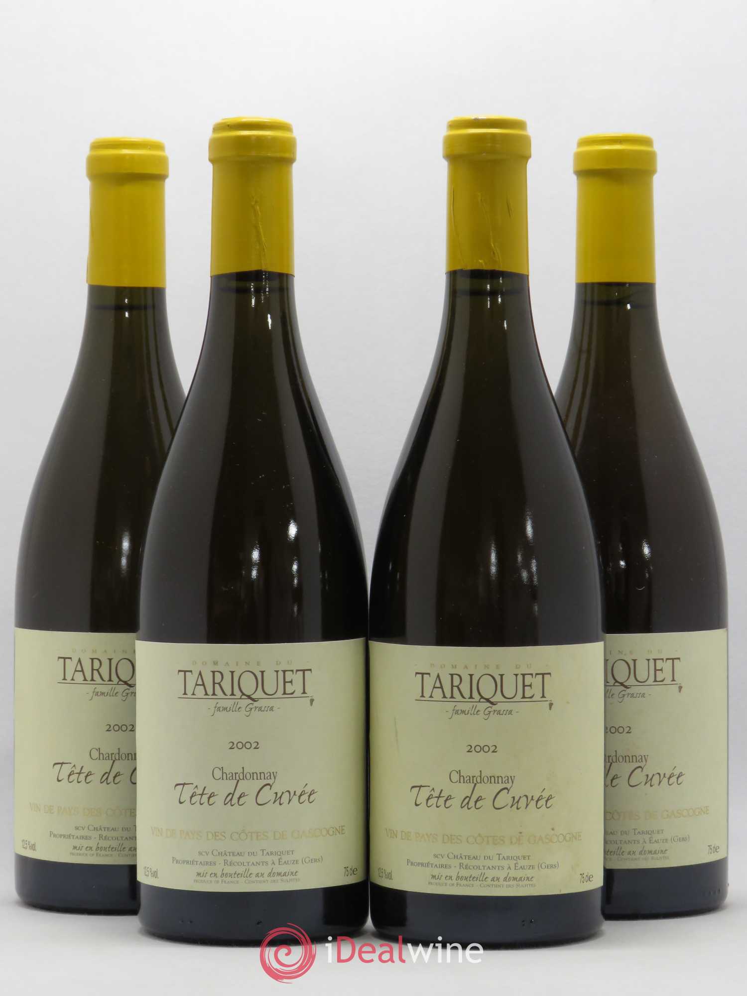 Côtes de Gascogne (VDP des Côtes de Gascogne) Chardonnay Tête de Cuvée Domaine Tariquet 2002 - Posten von 4 Flaschen - 0