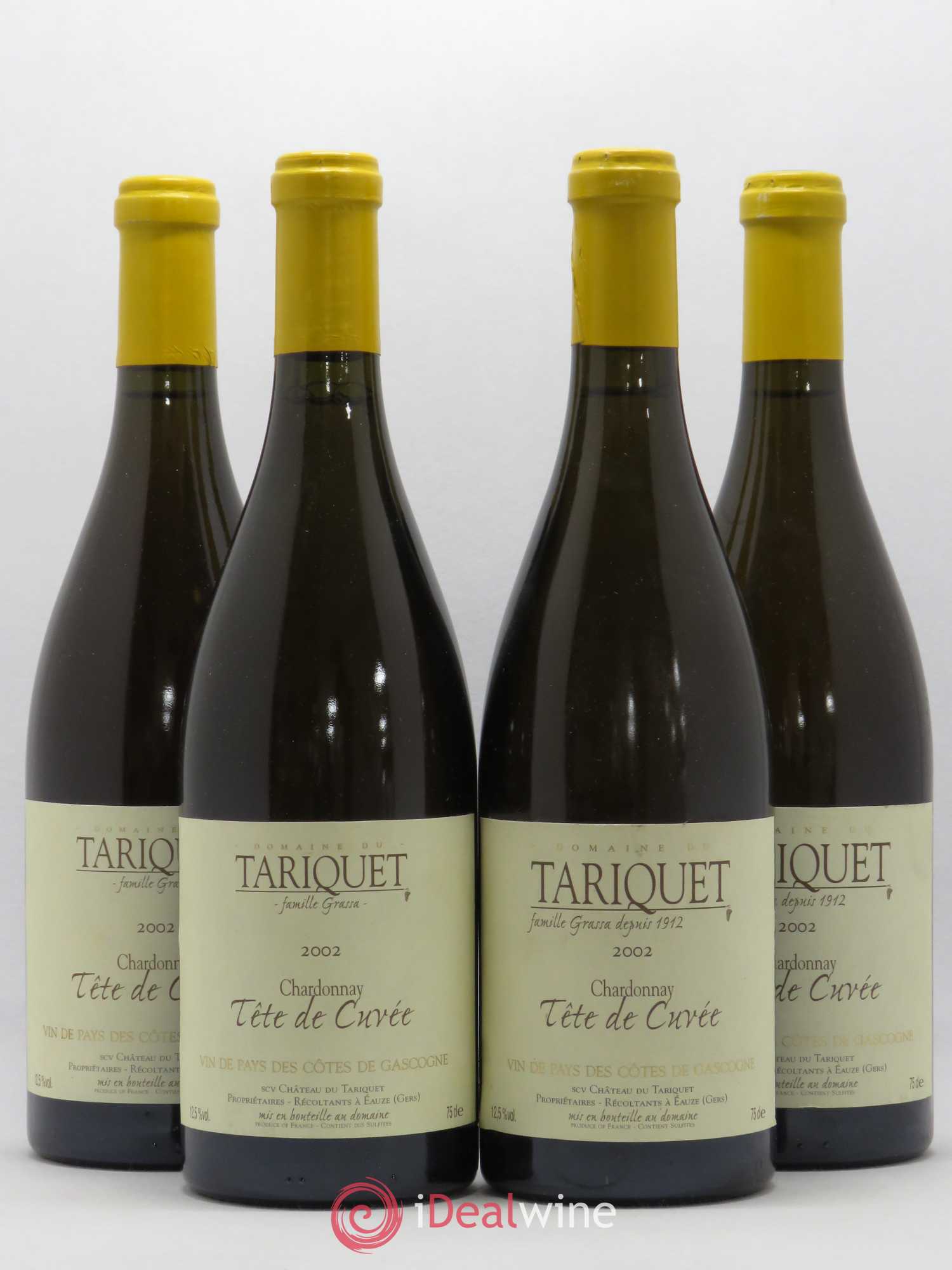 Côtes de Gascogne (VDP des Côtes de Gascogne) Chardonnay Tête de Cuvée Domaine Tariquet 2002 - Posten von 4 Flaschen - 0