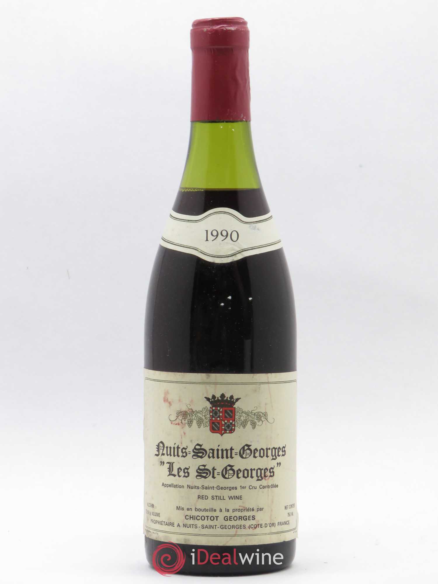 Nuits-Saint-Georges 1er Cru Les Saint-Georges Domaine Chicotot 1990 - Posten von 1 Flasche - 0