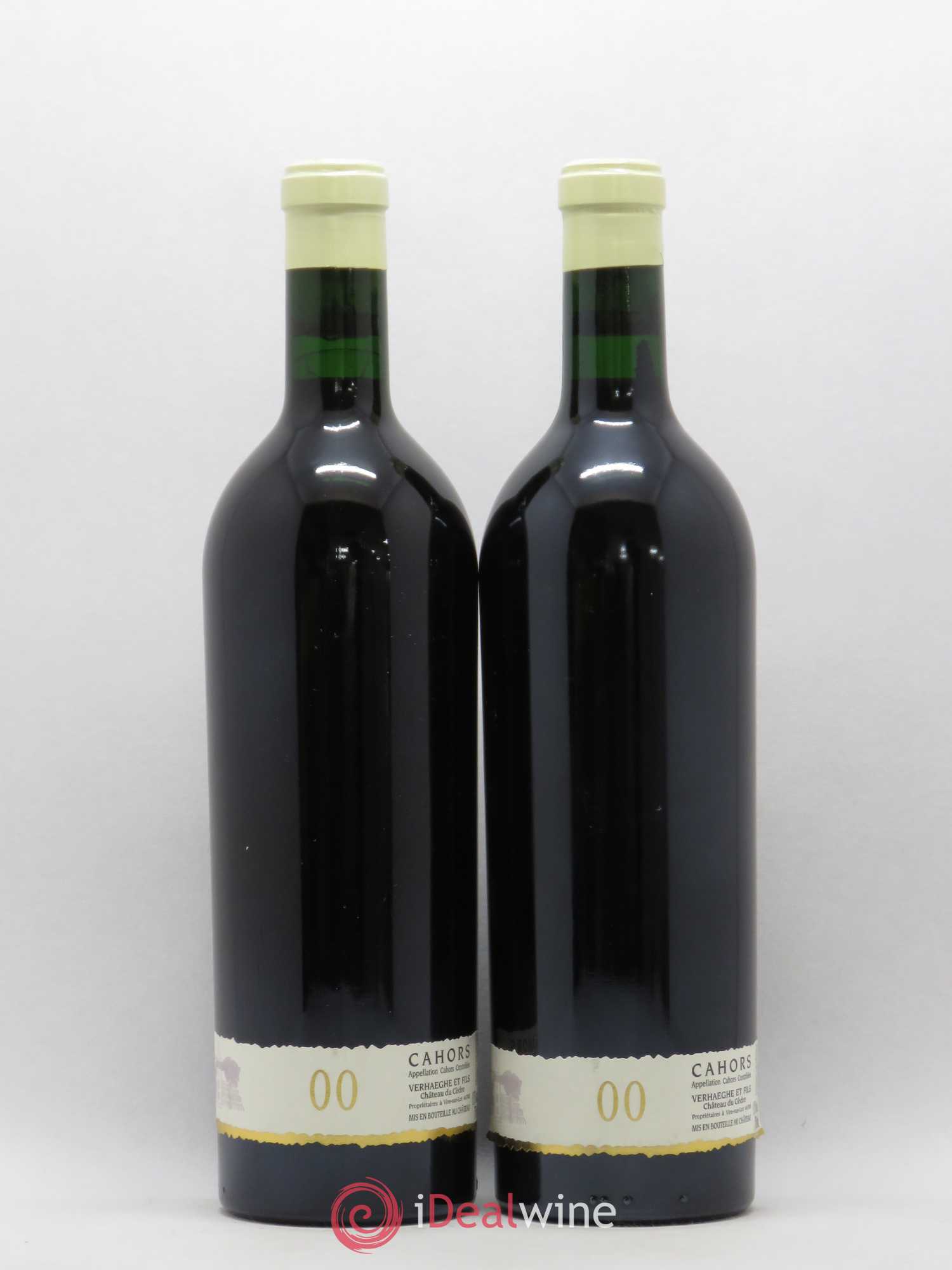 Cahors Château du Cèdre GC Pascal et Jean-Marc Verhaeghe 2000 - Lot de 2 bouteilles - 1