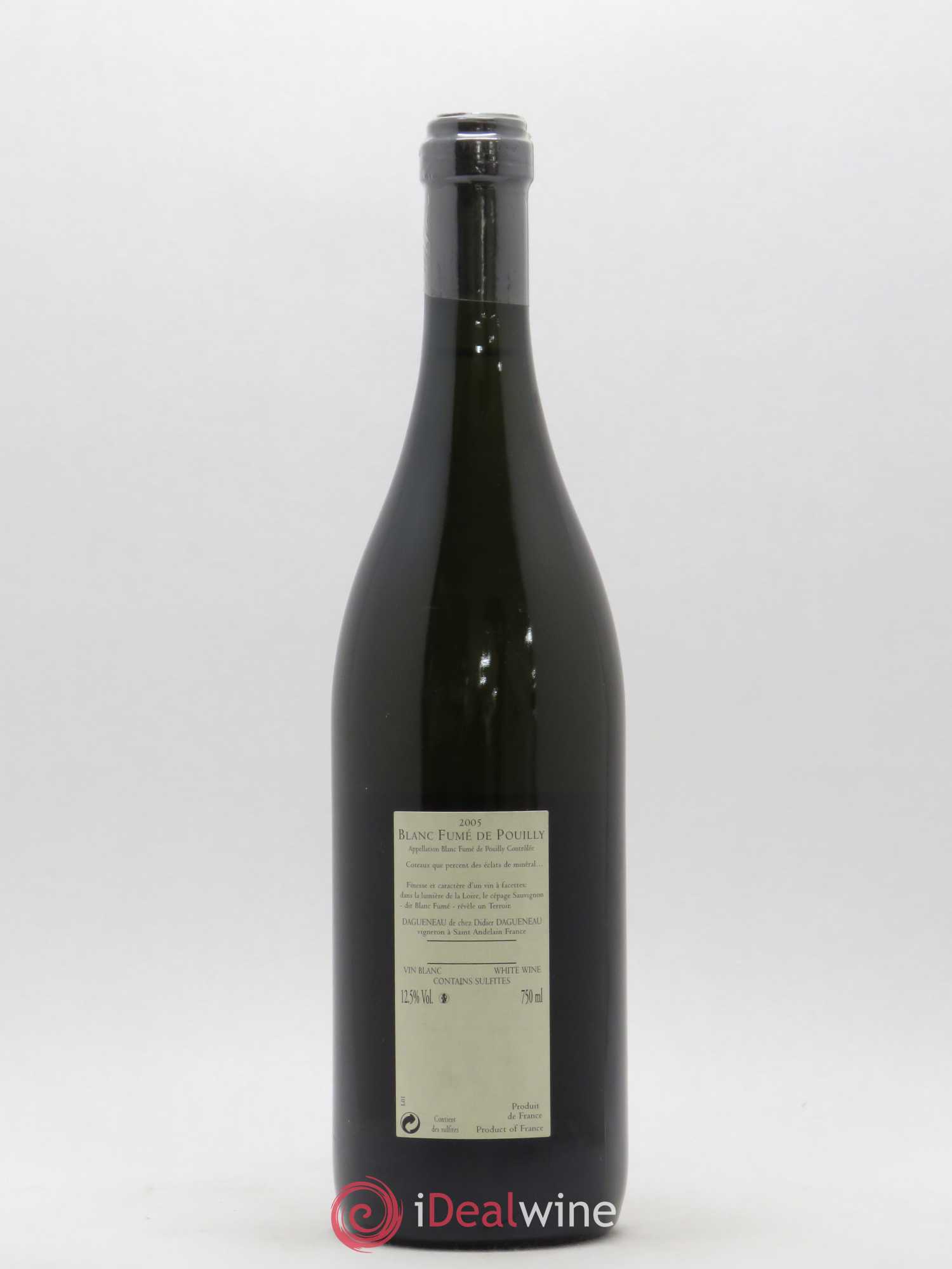 Pouilly-Fumé Blanc Fumé de Pouilly Dagueneau (Domaine Didier - Louis-Benjamin) 2005 - Lot de 1 bouteille - 1