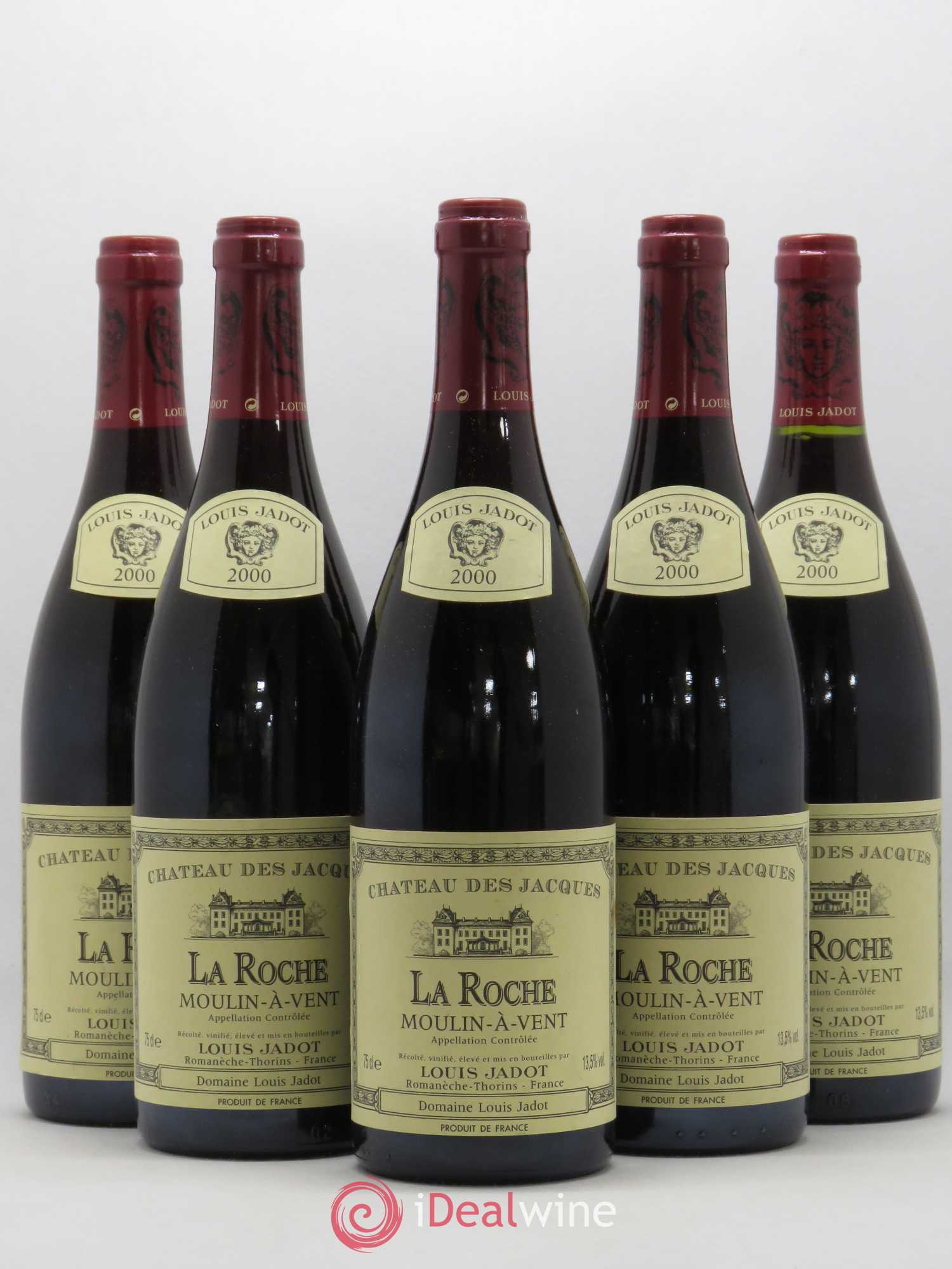 Moulin-à-Vent La Roche Château des Jacques 2000 - Lot de 5 bouteilles - 0