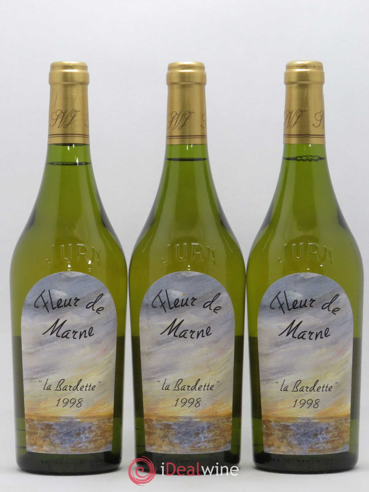 Côtes du Jura Chardonnay La Bardette Romain - Julien - Charline Labet Fleur de Marne 1998 - Lot de 3 bouteilles - 0