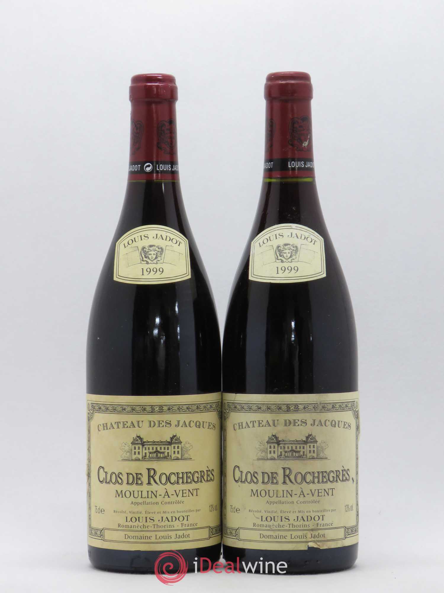 Moulin-à-Vent Clos de Rochegrès Château des Jacques 1999 - Posten von 2 Flaschen - 0