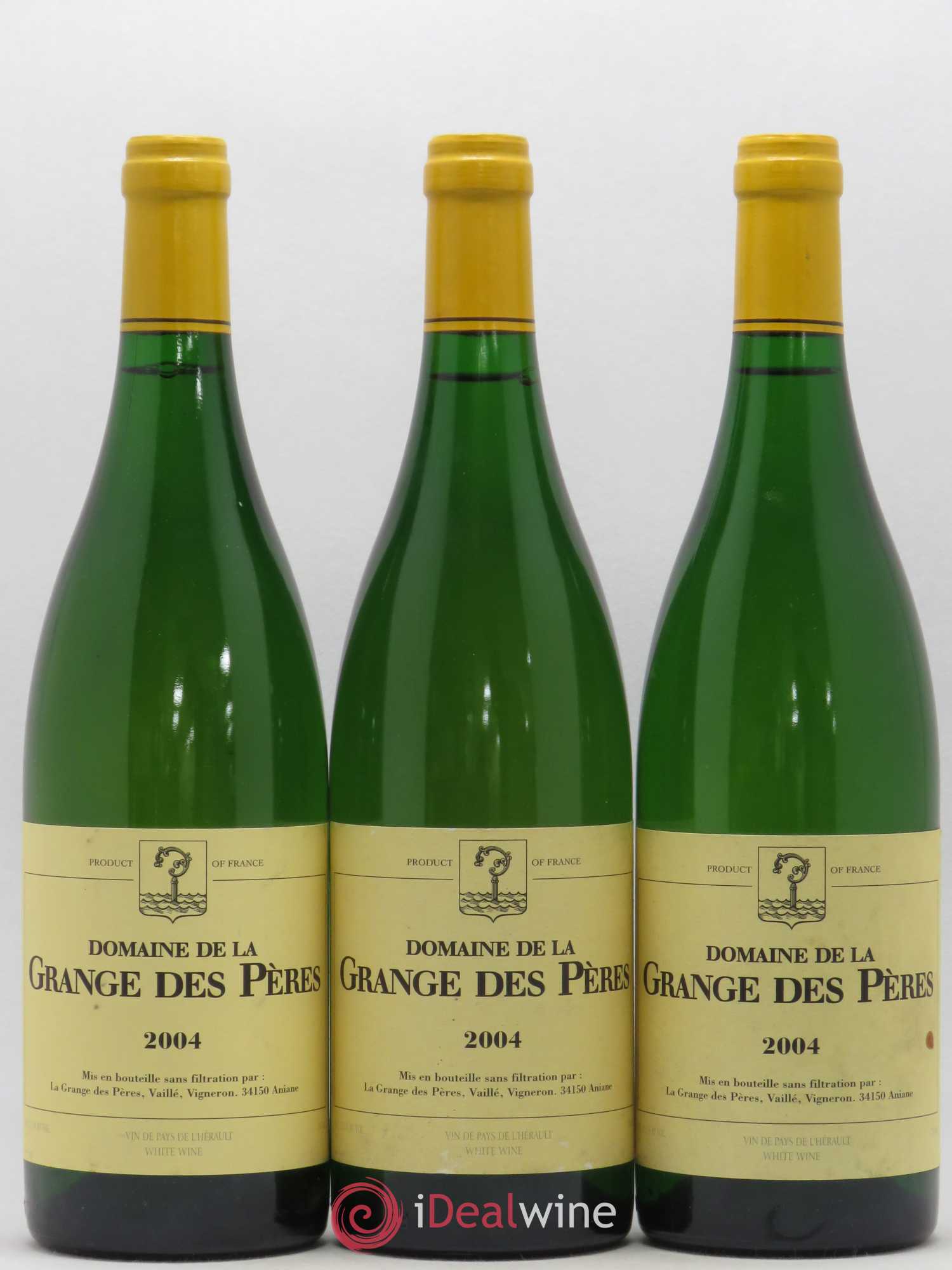Pays d'Hérault Grange des Pères Laurent Vaillé 2004 - Lot de 3 bouteilles - 0