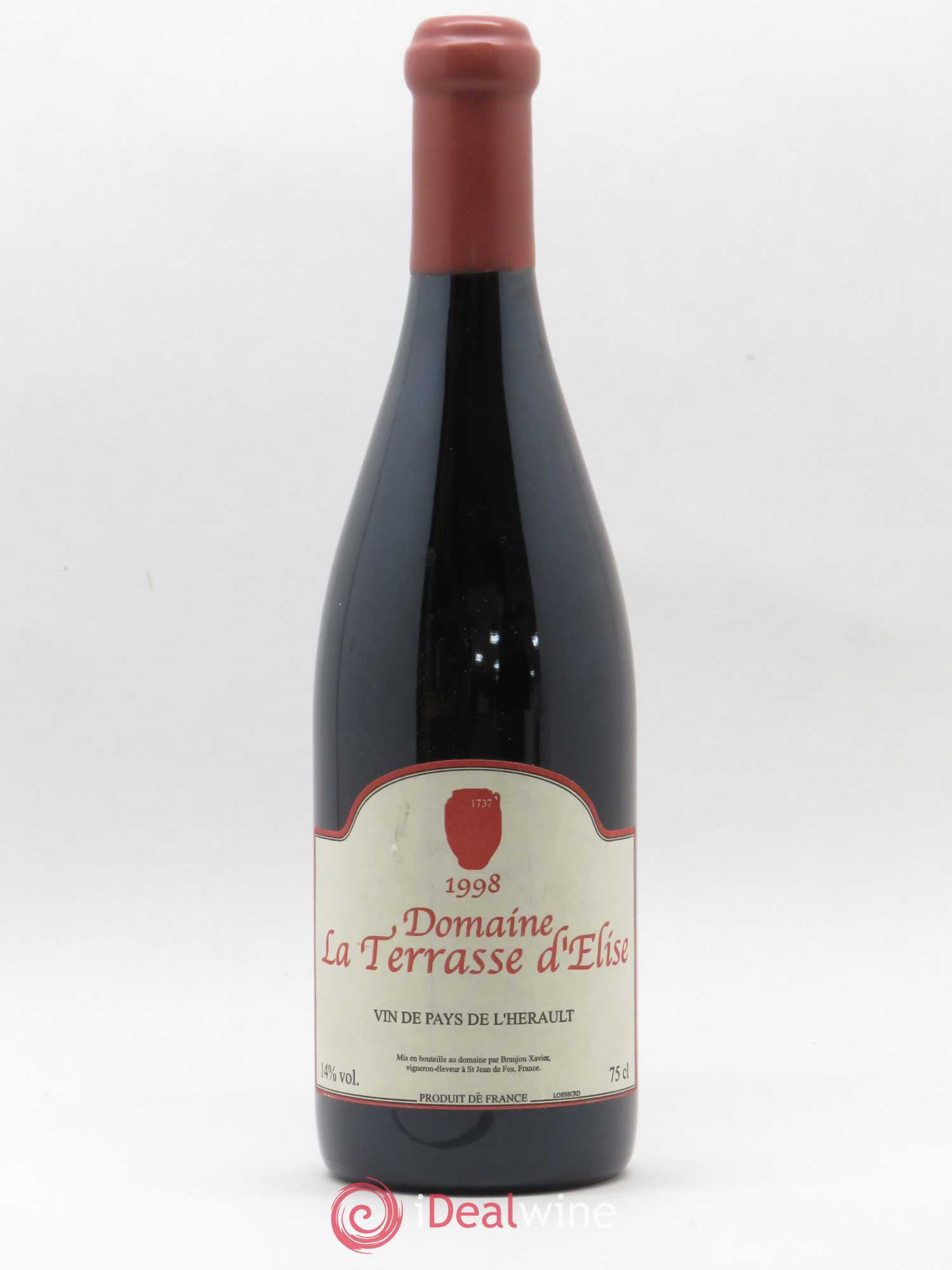 Pays d'Hérault Terrasse d'Elise (Domaine de la) 1998 - Posten von 1 Flasche - 0