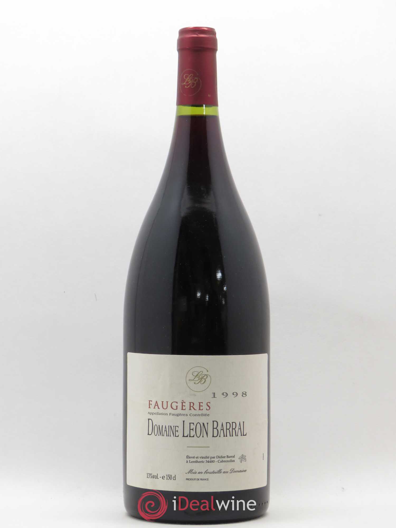 Faugères Domaine Léon Barral 1998 - Lot de 1 magnum - 0