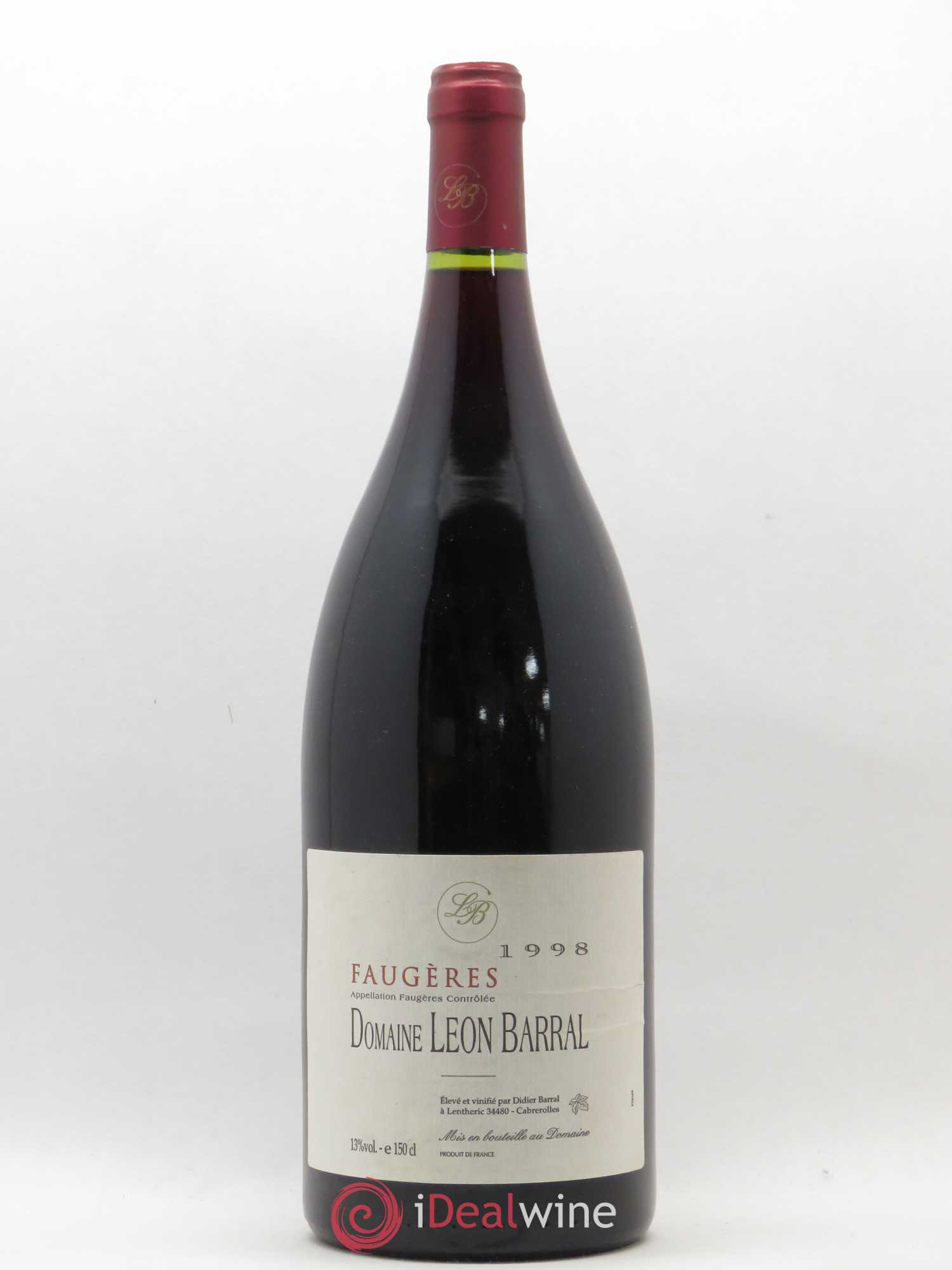 Faugères Domaine Léon Barral 1998 - Lot de 1 magnum - 0